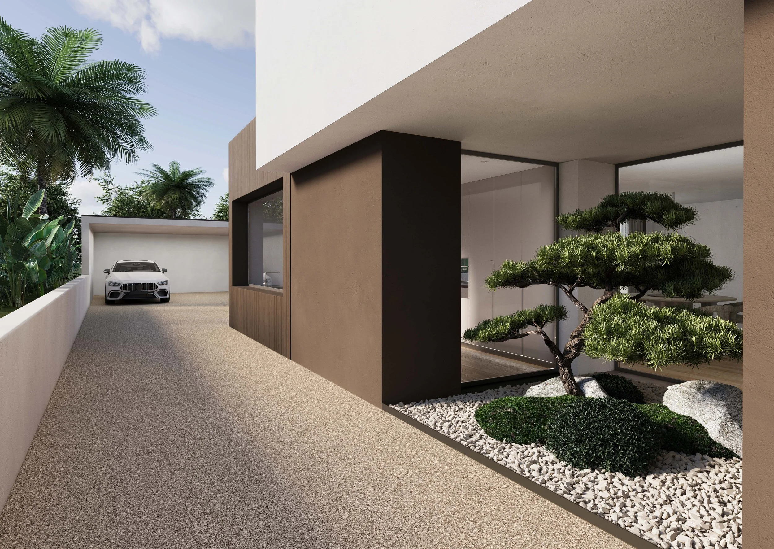 Architectural exterior detail of Quinta da Bracieira luxury villa in Alcochete , Portugal – Oceanteriors renovation project