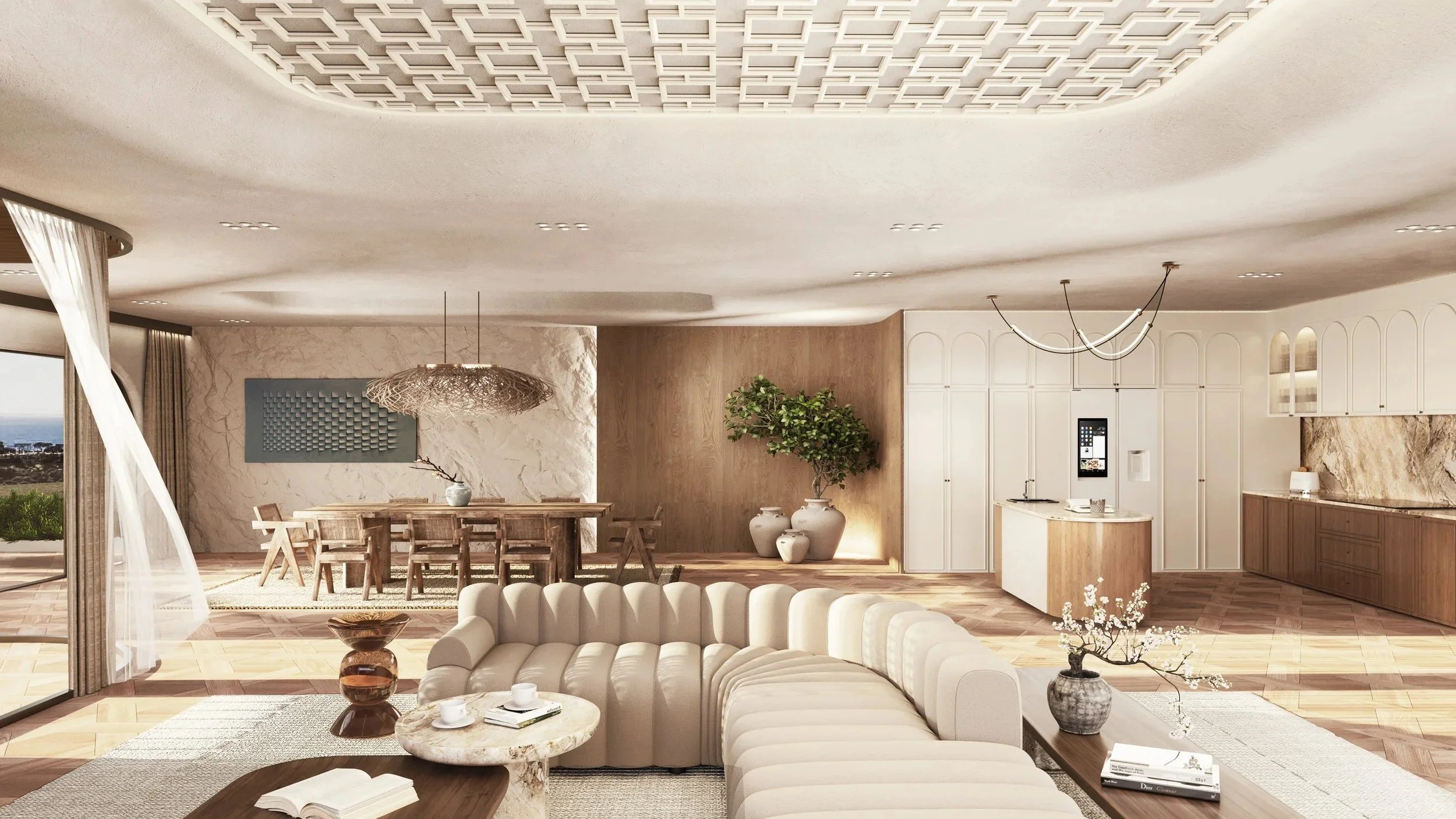 Luxury living room interior design in a Cascais villa by Oceanteriors – timeless ocean-inspired elegance for high-end residential spaces in Portugal