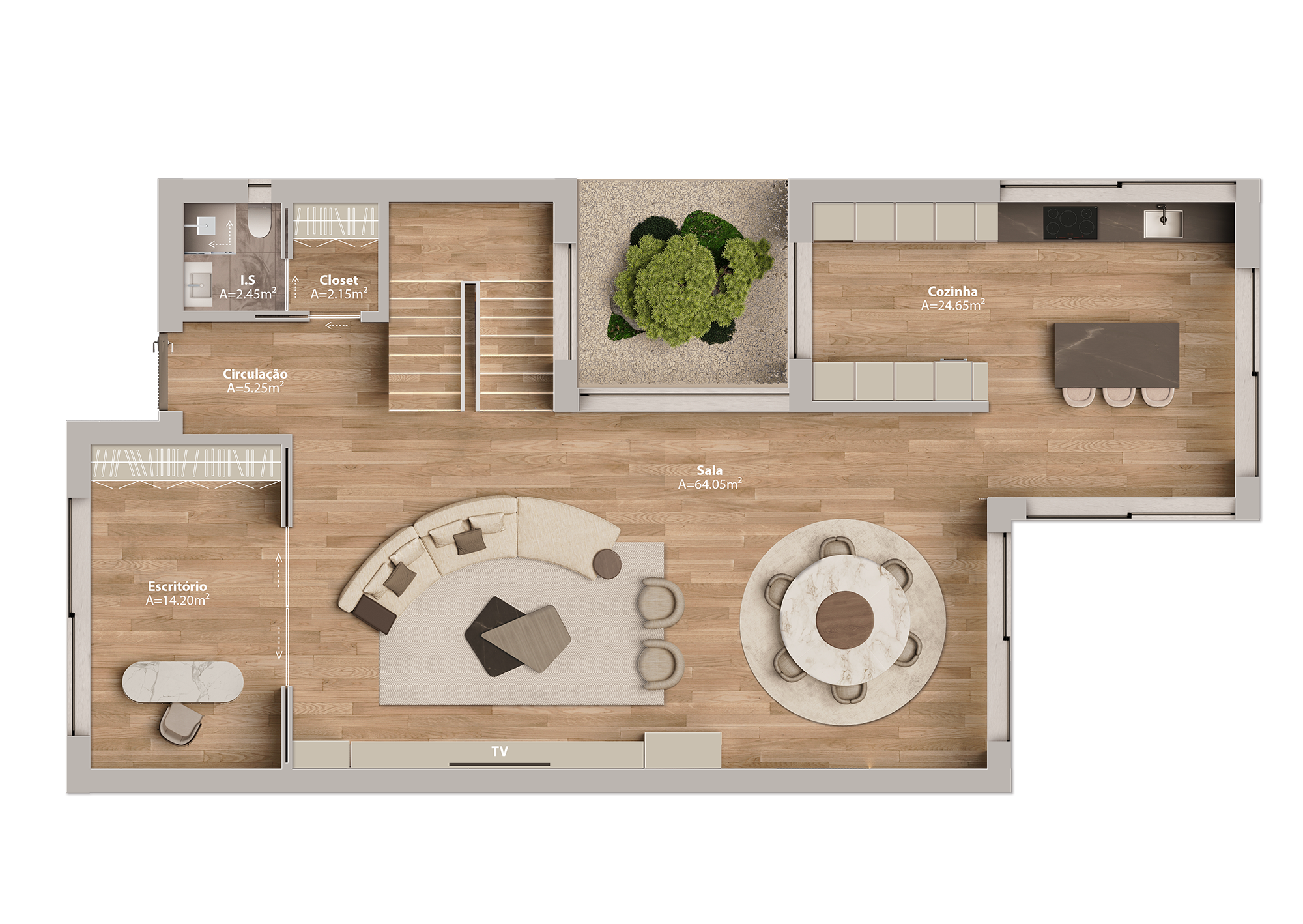 Ground floor interior layout and design of Quinta da Bracieira luxury villa in Alcochete by Oceanteriors