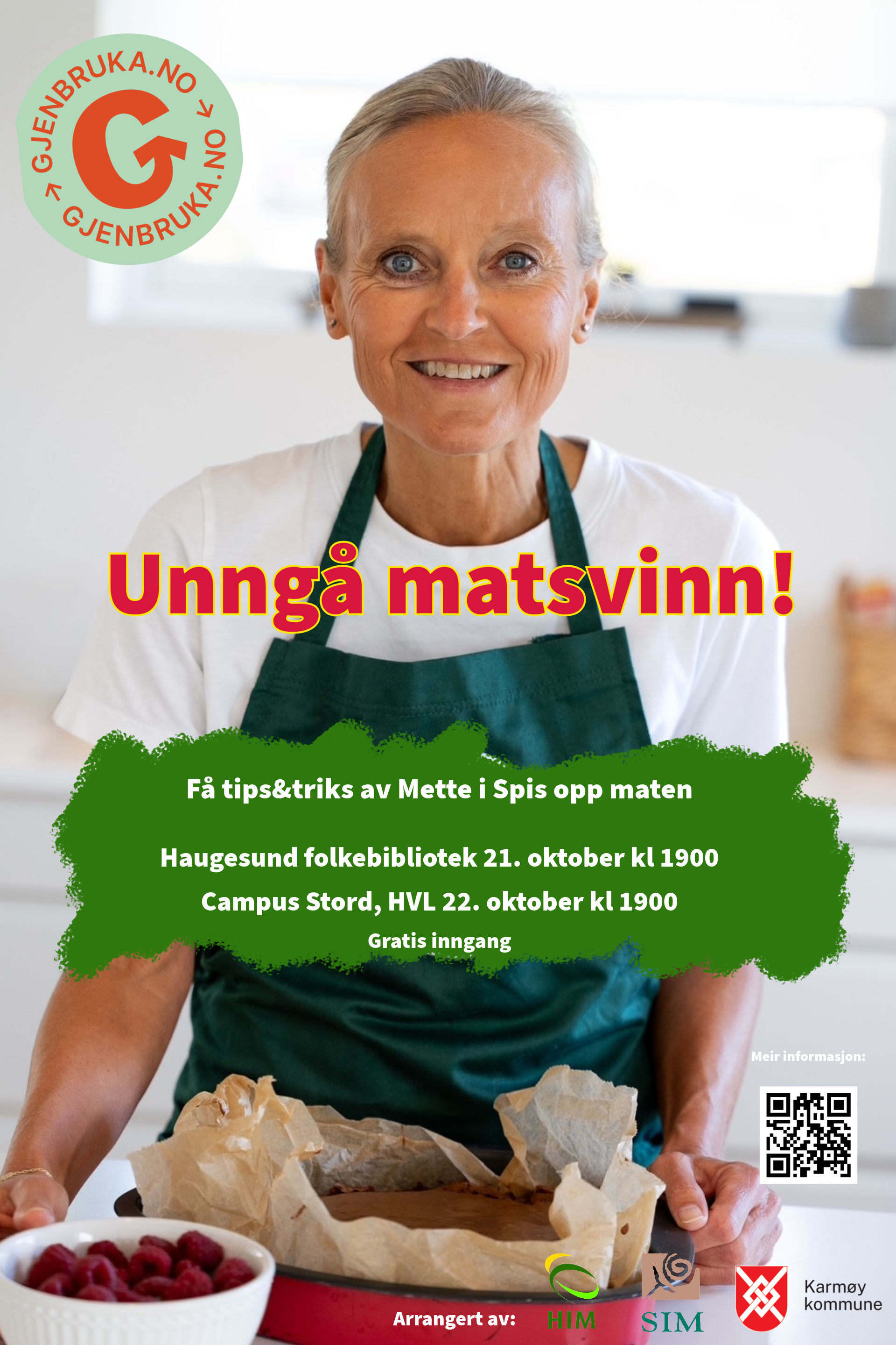 Stord: Unngå matsvinn med Mette i Spis opp maten