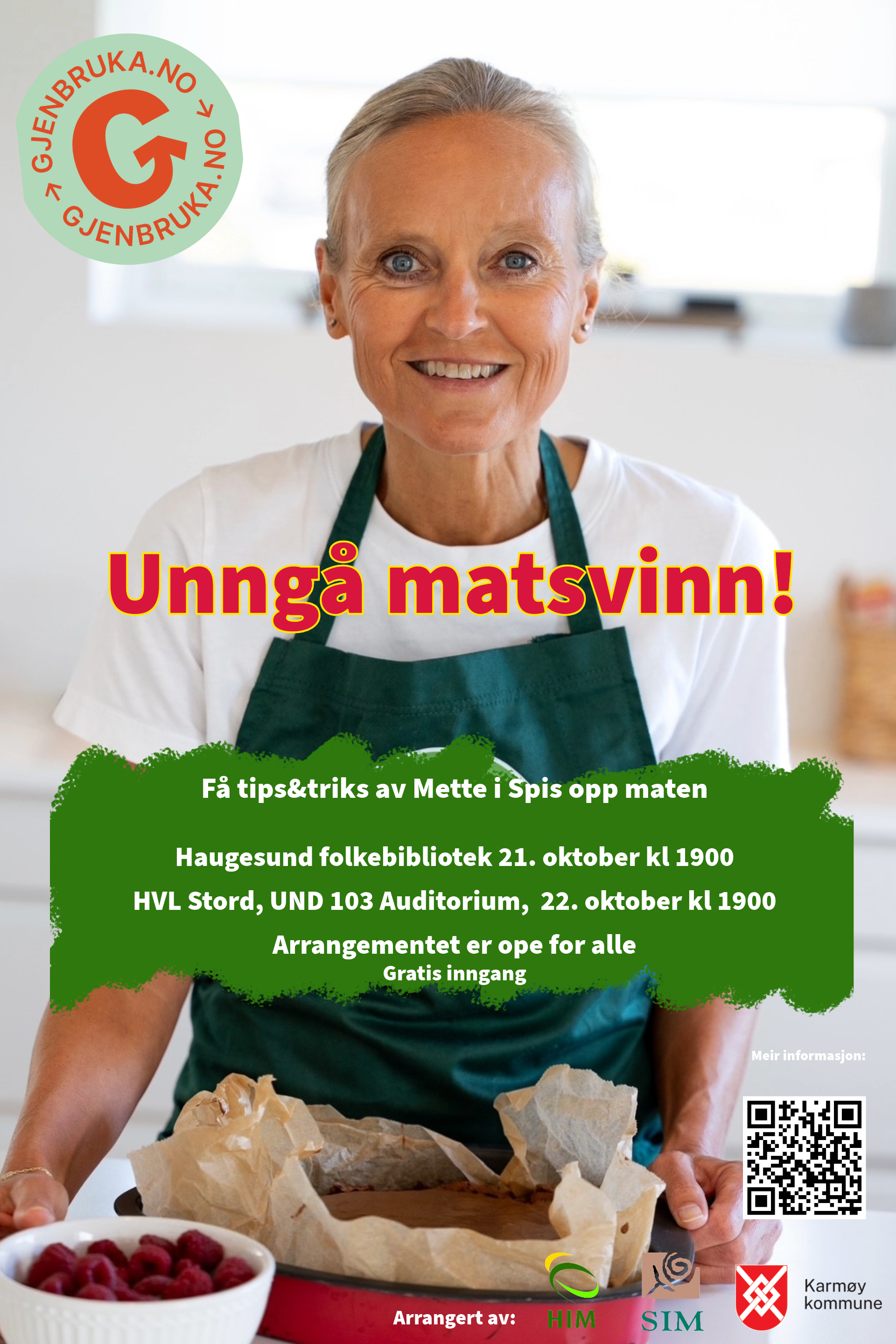 Haugesund: Unngå matsvinn med Mette i Spis opp maten