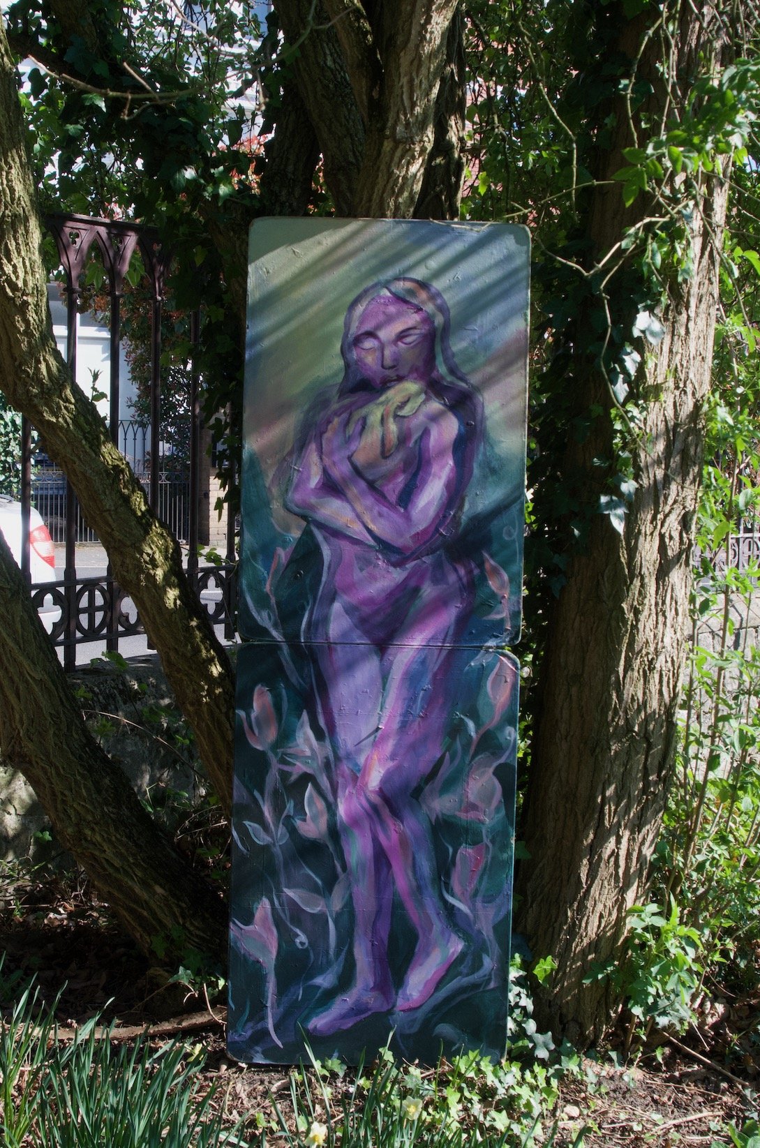 Ostara, 2025 (Acrylic on Reclaimed Wood)