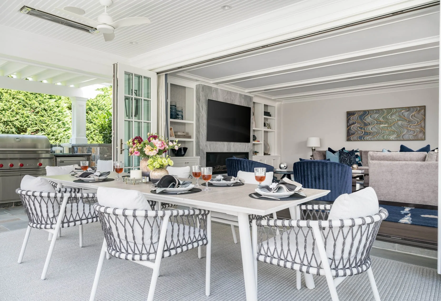 Outdoor Kitchen And Dining Area Outdoor Kitchen Remodel by Margali & Flynn Designs project photo