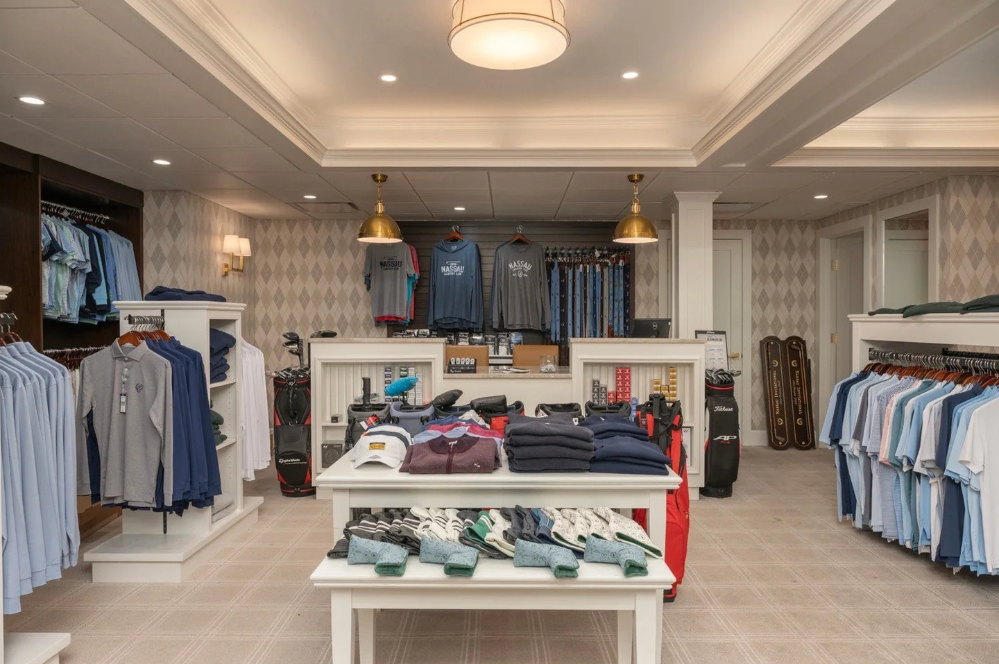 Welcome to the newly transformed Golf Shop at Nassau Country Club &mdash; a complete reimagining of the former Men&rsquo;s Grill. Designed to better serve the membership, this space now sits at the heart of the clubhouse, offering a bright, organized