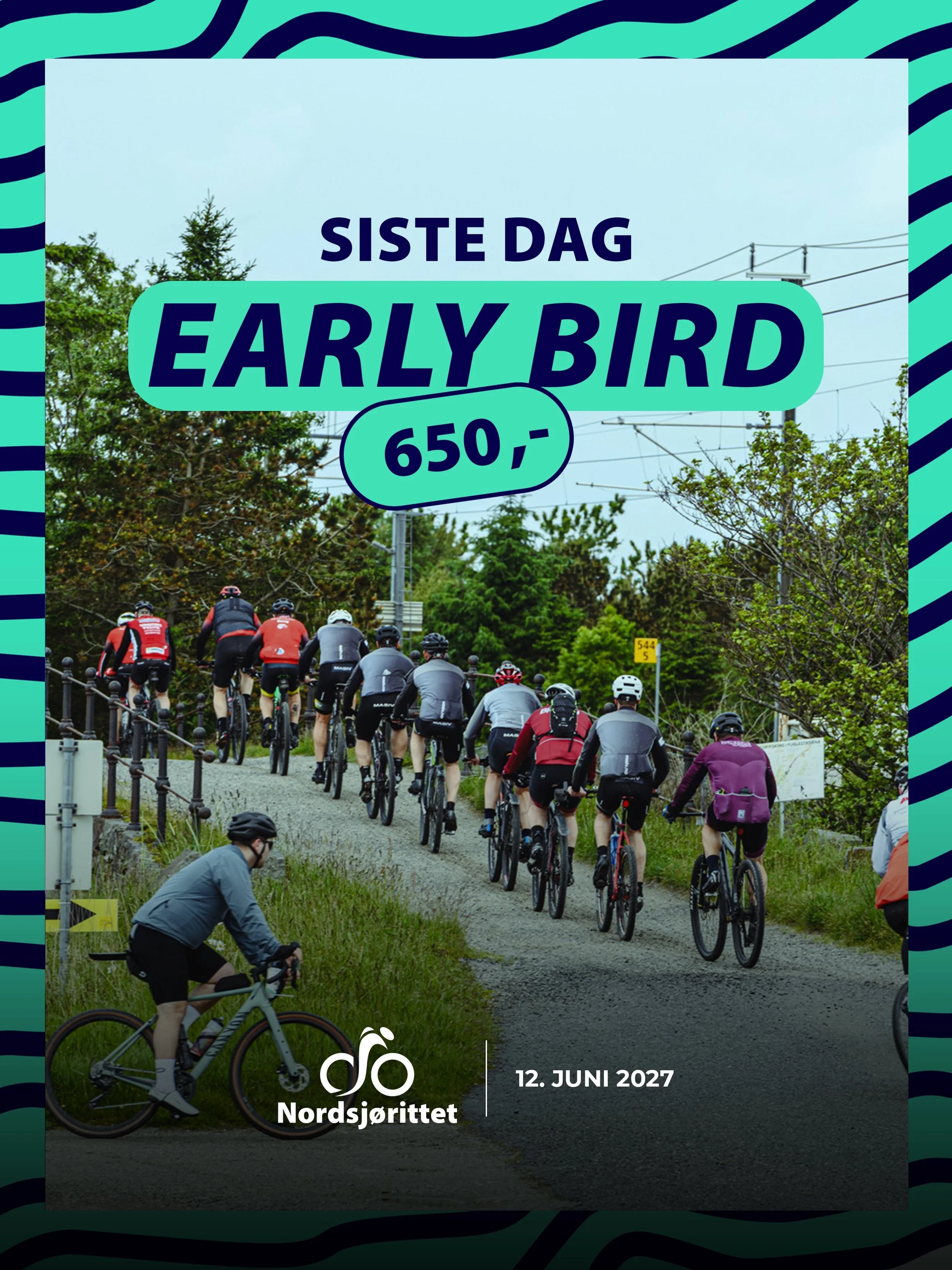I dag er siste dag du kan benytte deg av Early Bird-prisen v&aring;r til Nordsj&oslash;rittet 2027!👀

G&aring; inn p&aring; nordsjorittet.no for &aring; gj&oslash;re som snart 250 andre har gjort, og meld deg p&aring; for en nydelig opplevelse p&ari