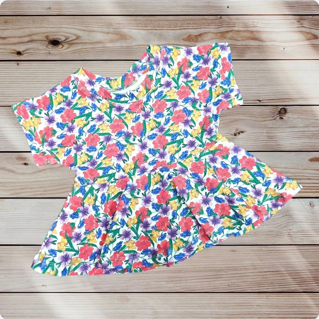 Cotton Jersey Flare Top - Garden Party *exclusive, limited edition*