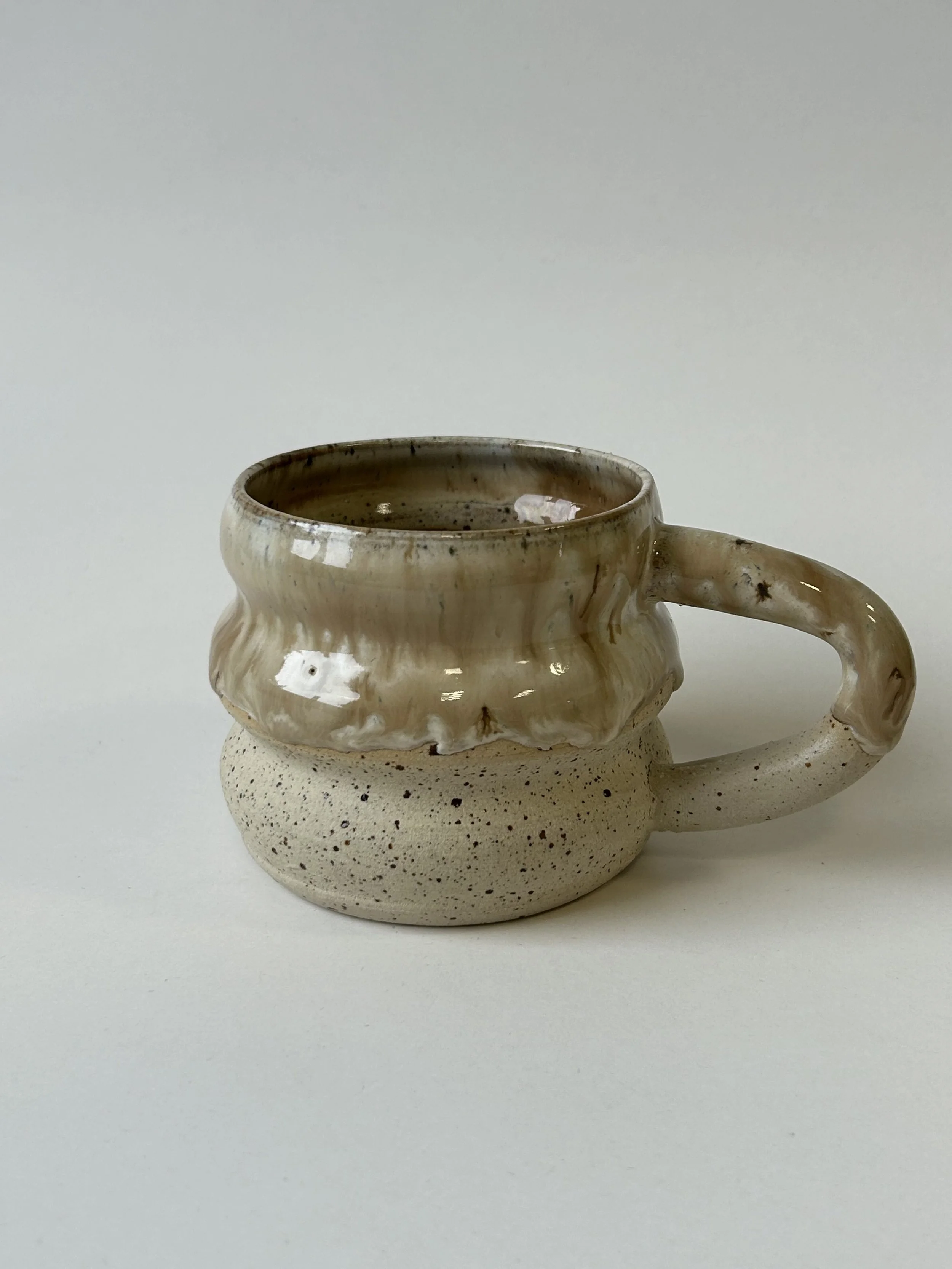 wave cup met handvat | caramel