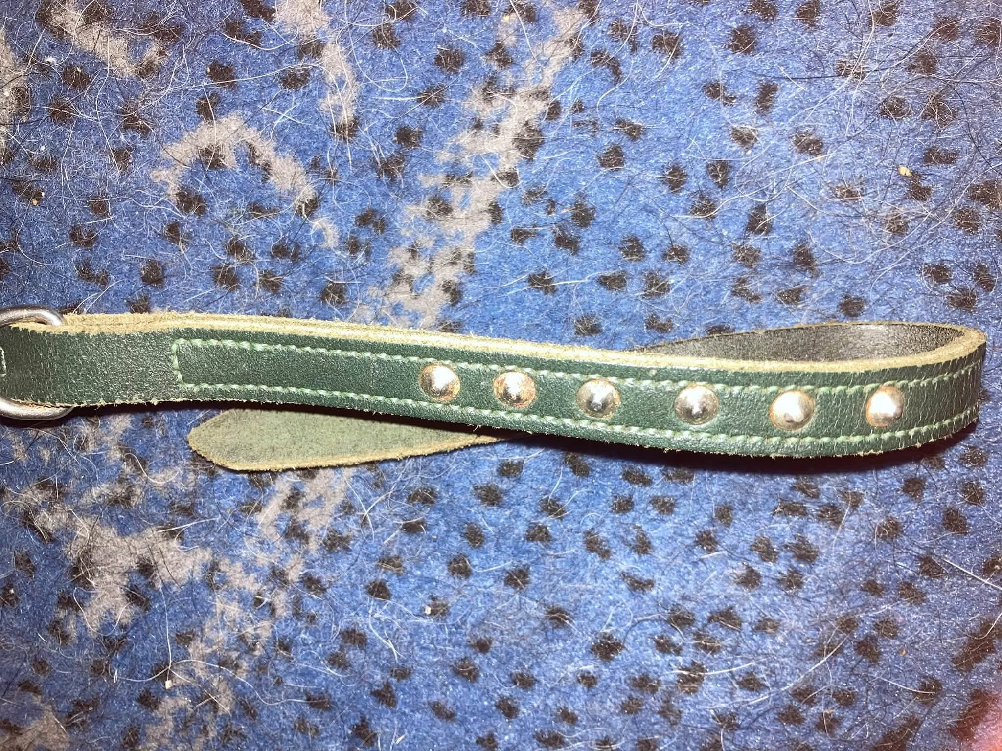 Dark green, vintage studded, for small dogsorcats.jpg