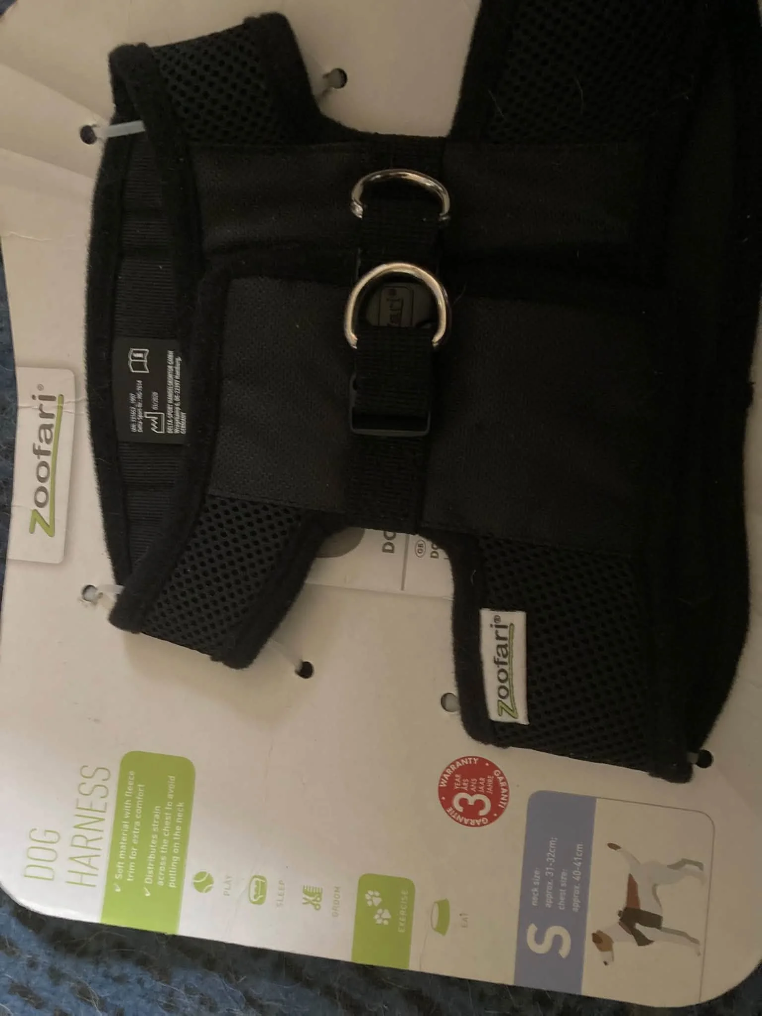 Brand new black harness size small.jpg