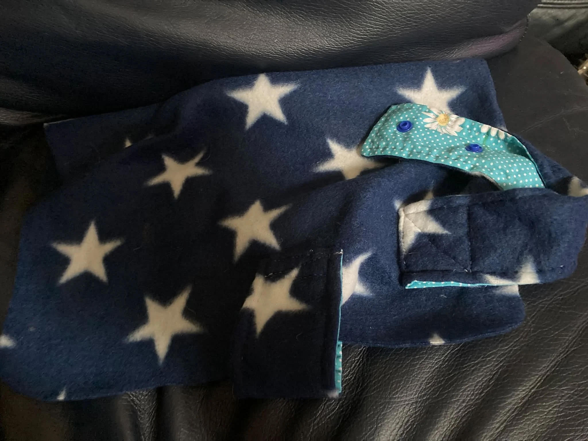 small dark blue with white stars coat, handmade..jpg