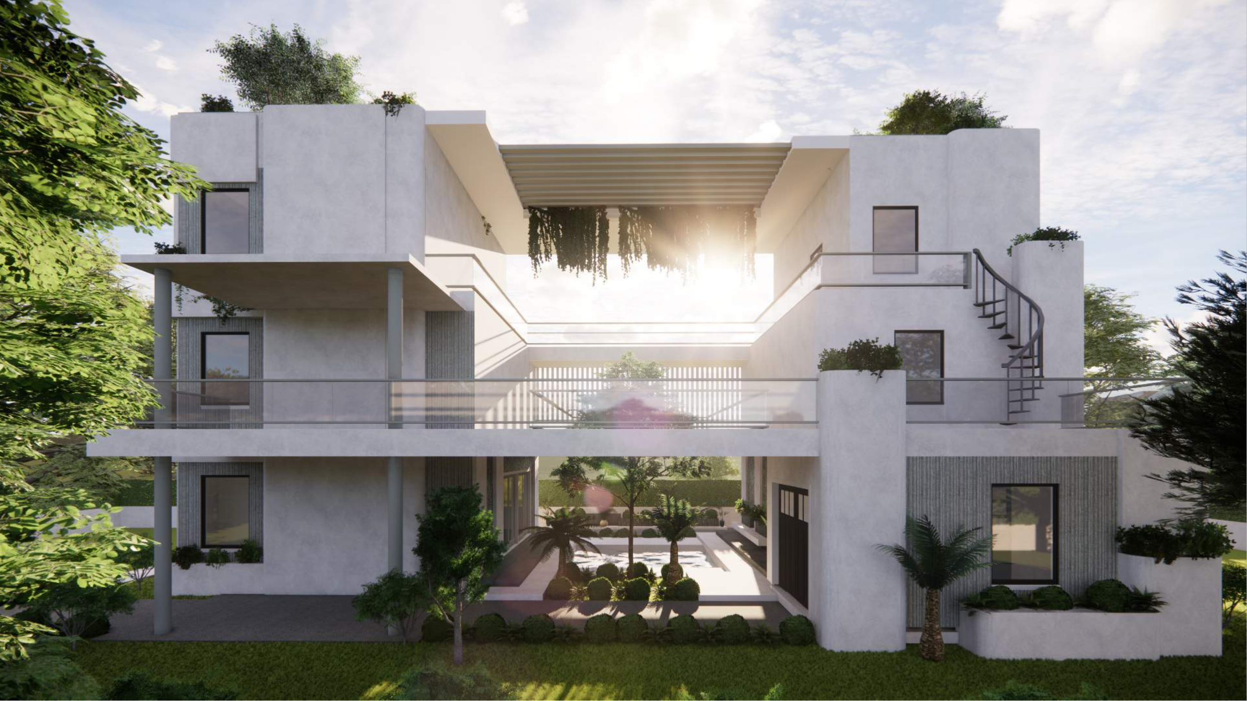 Custom home, duplex.