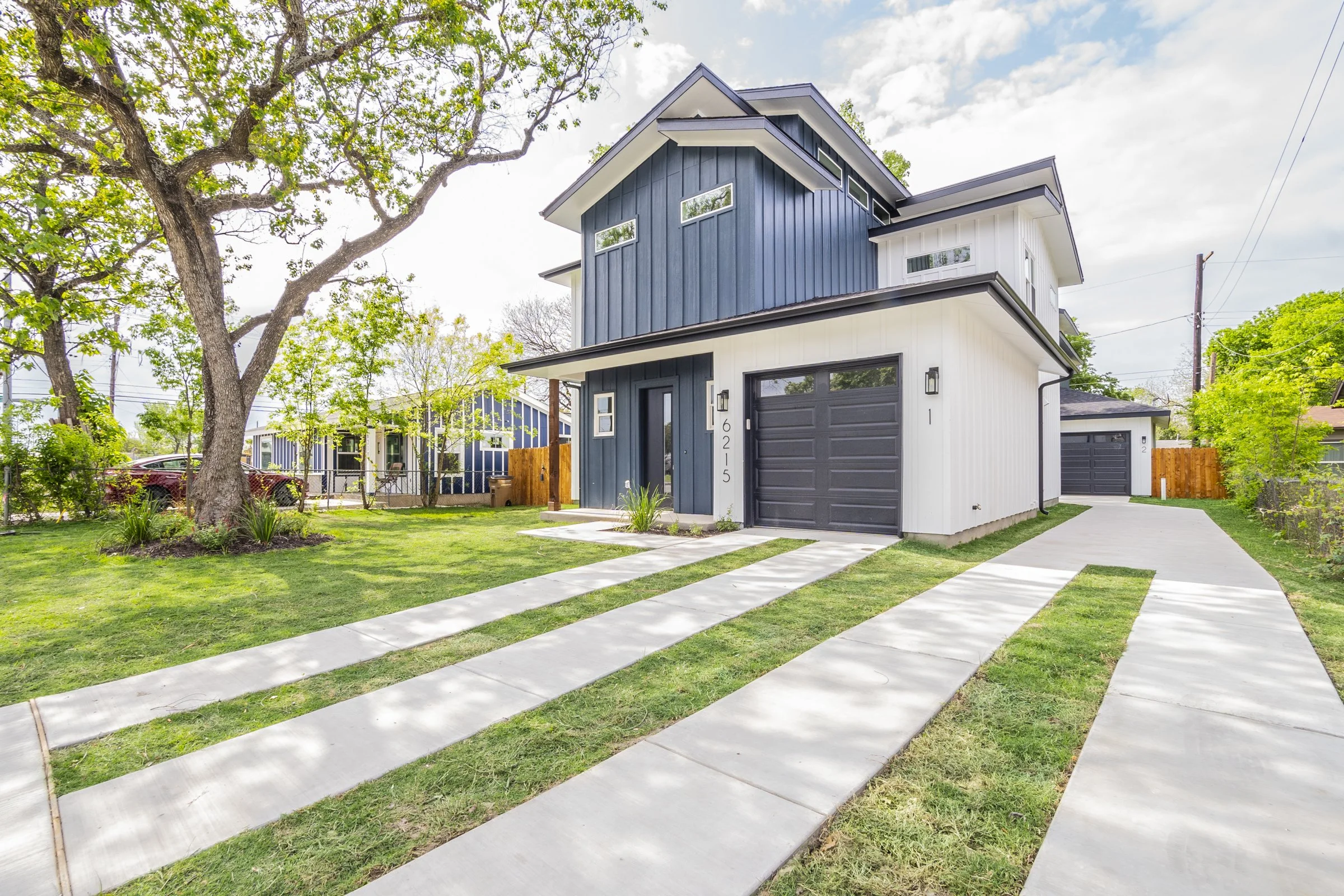 Residential two-unit (Primary + ADU) urban infill development.