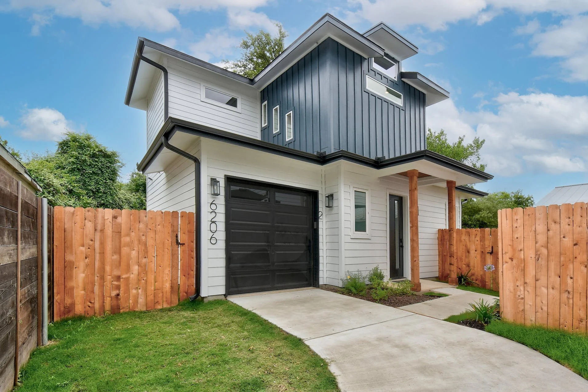 Residential two-unit (Primary + ADU) urban infill development.