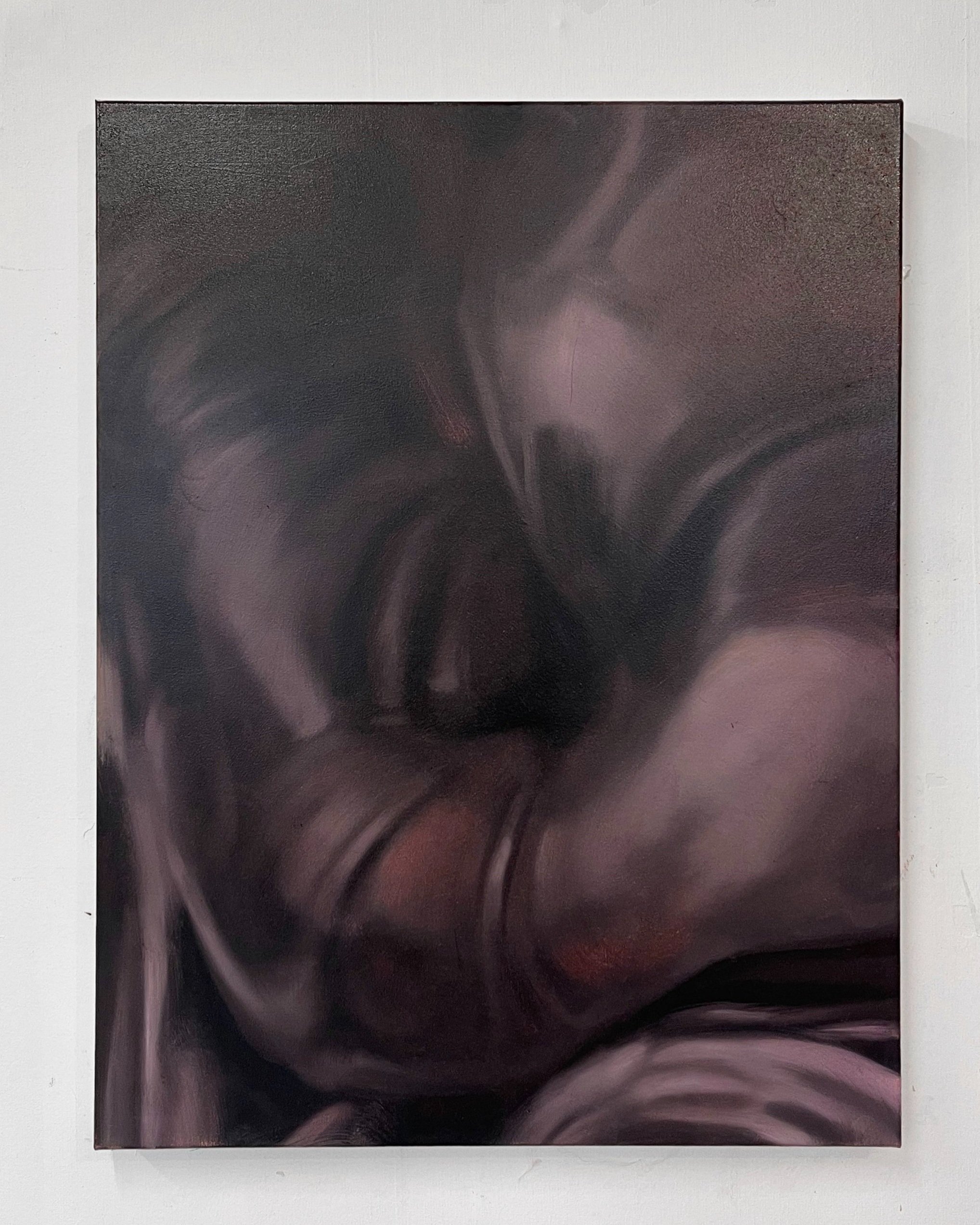 Fables in Veils, 2024, oil and tinted varnish on linen canvas - 90 x 70 x 4 cm