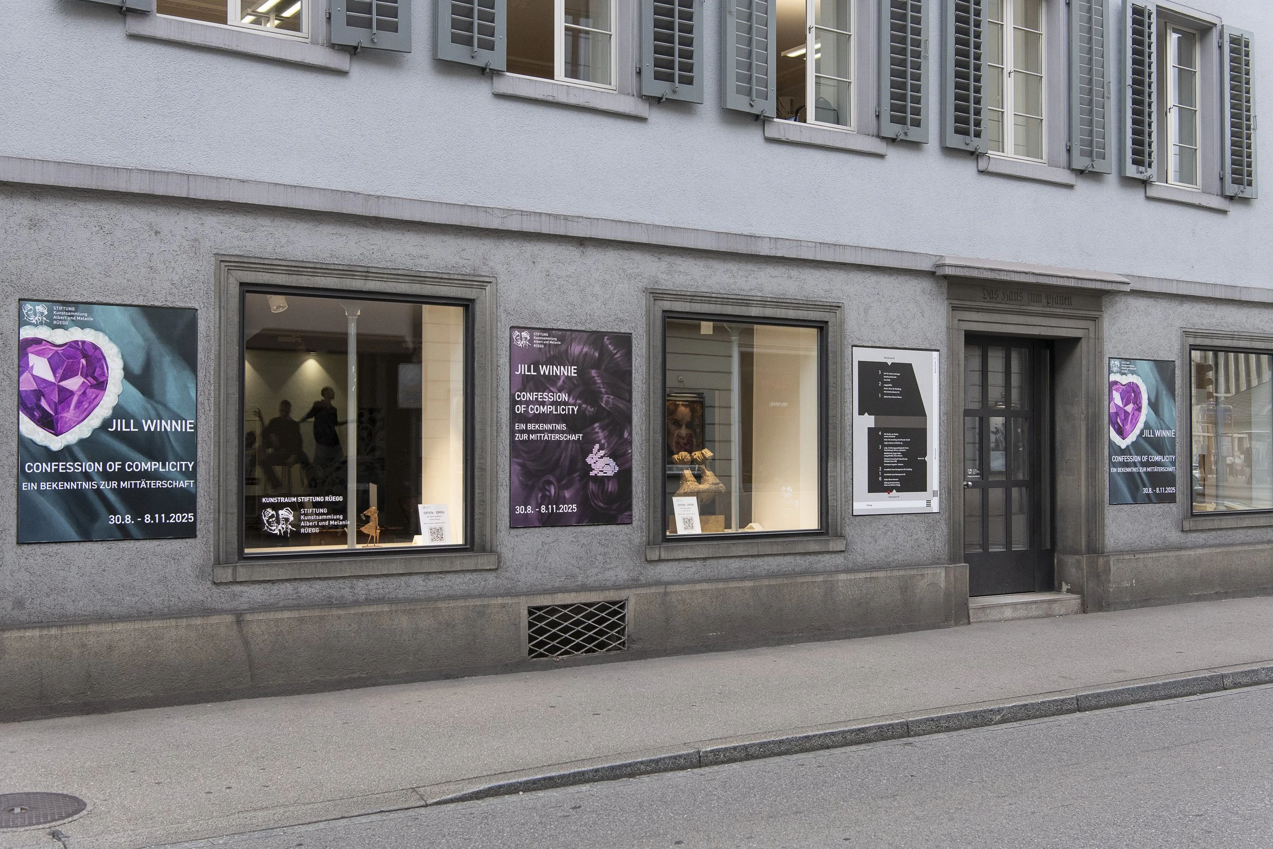 Outside View "Confession of Complicity" at Stiftung Rüegg, Zurich, CH