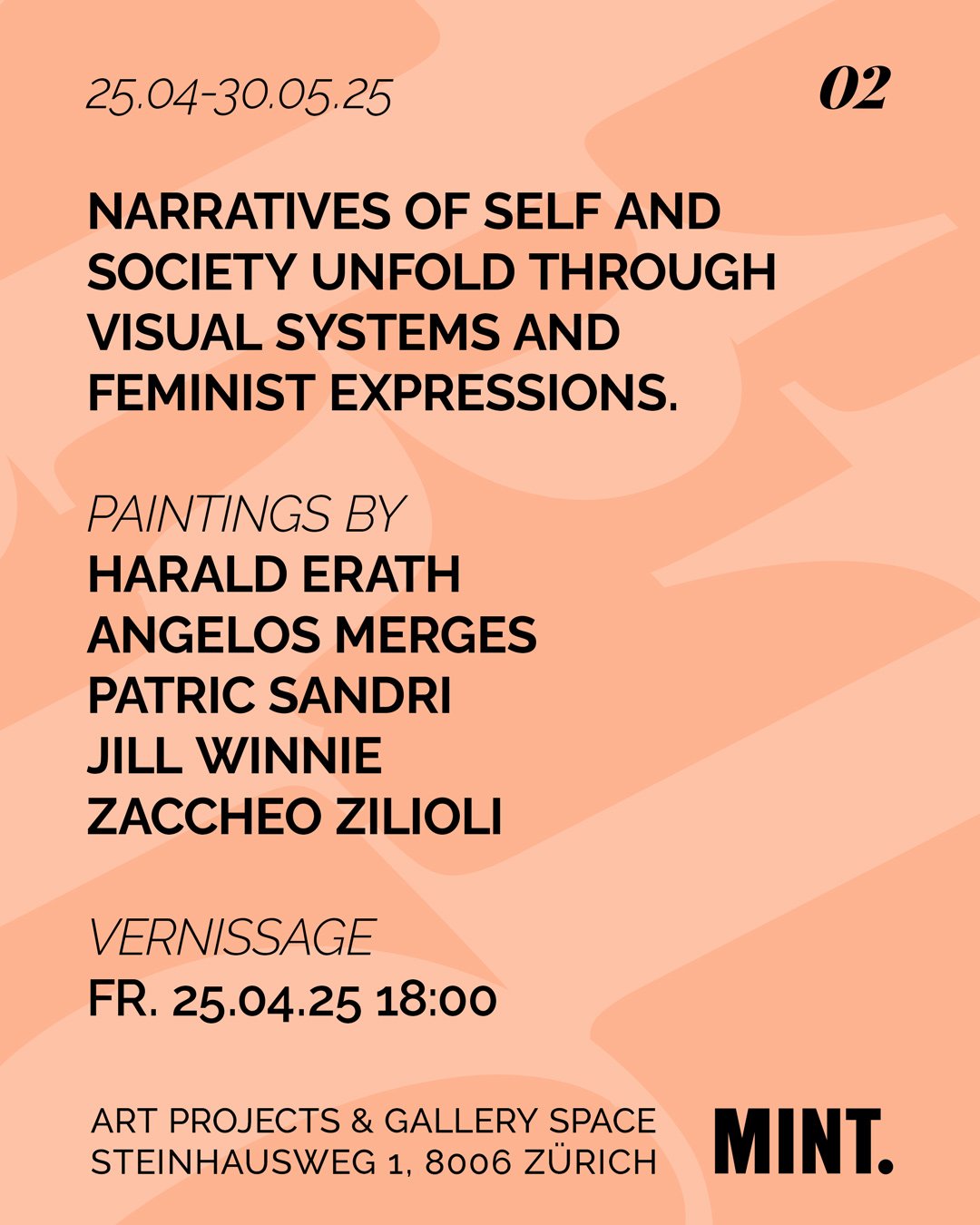 Upcoming: Group Exhibition at MINT in Zurich, 25.04.2025 - 30.05.2025