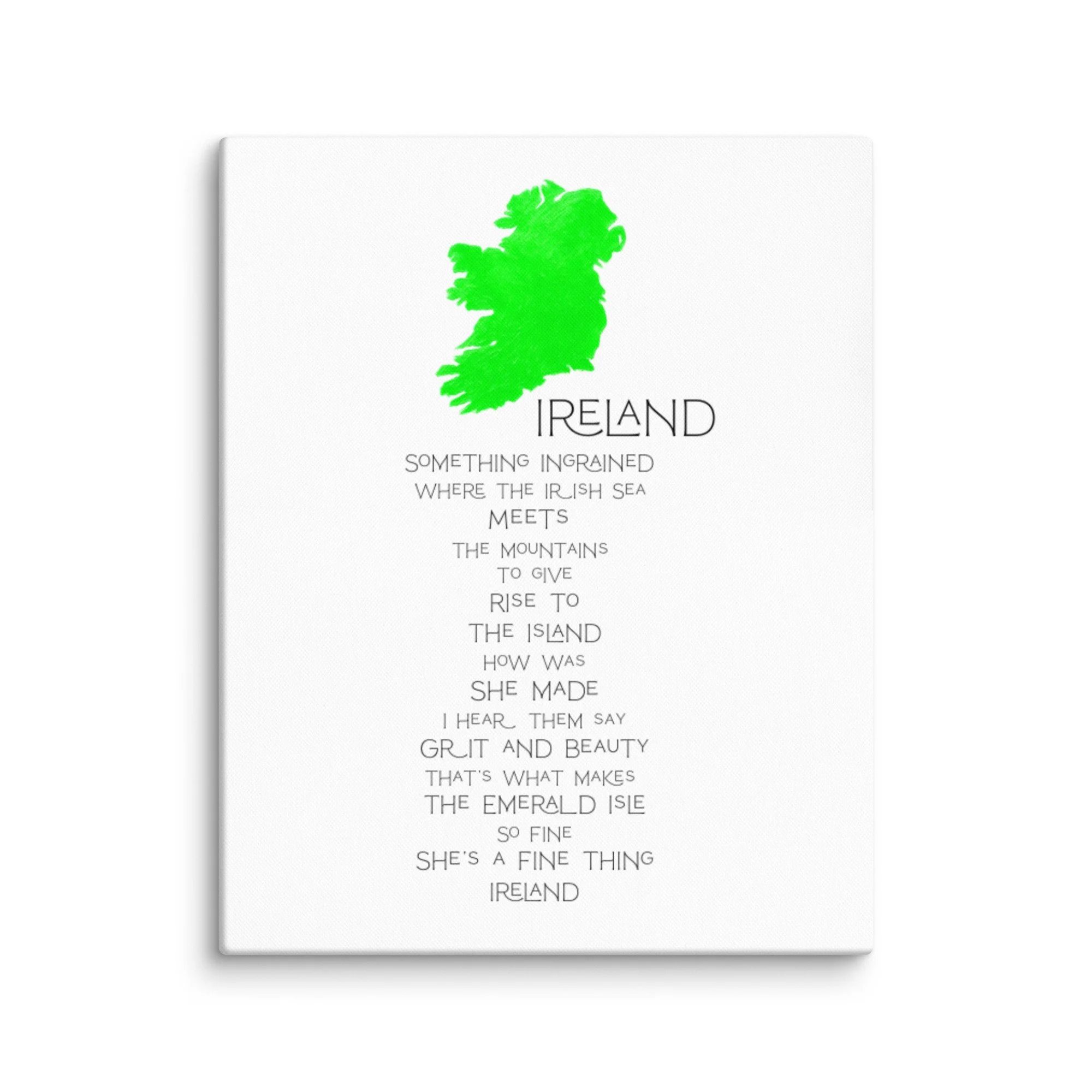 Ireland Original Poem Canvas ©2026 fpfcreative