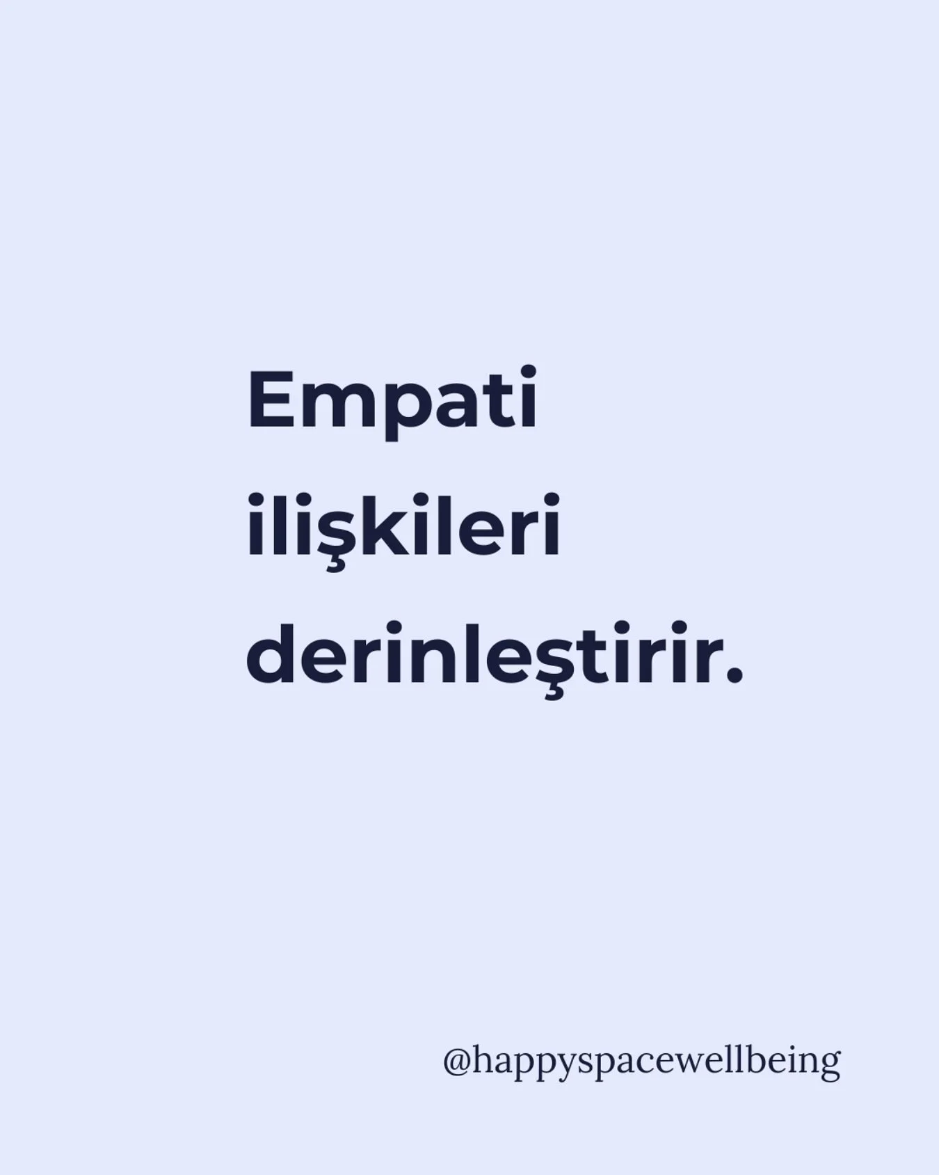 Karşımızdakini ger&ccedil;ekten dinlemek, onun duygularını anlamaya &ccedil;alışmak ve bakış a&ccedil;ısını fark etmek&hellip; İşte t&uuml;m bunlar bağlarımızı g&uuml;&ccedil;lendirir.🩵

Psikolojik araştırmalar da g&ouml;steriyor ki, empati sadece i