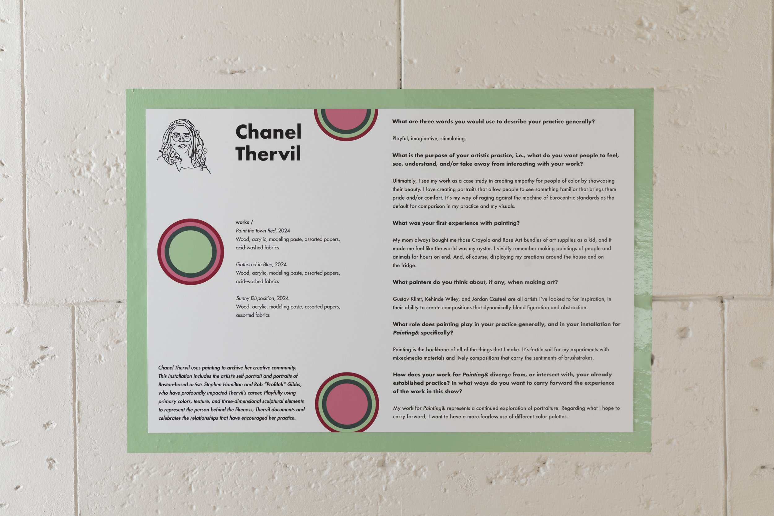 Installation views: "Painting&," January 18-March 8, 2024, Boston University Art Galleries, Boston, MA. All artwork © the artists. Photography by Mel Taing.