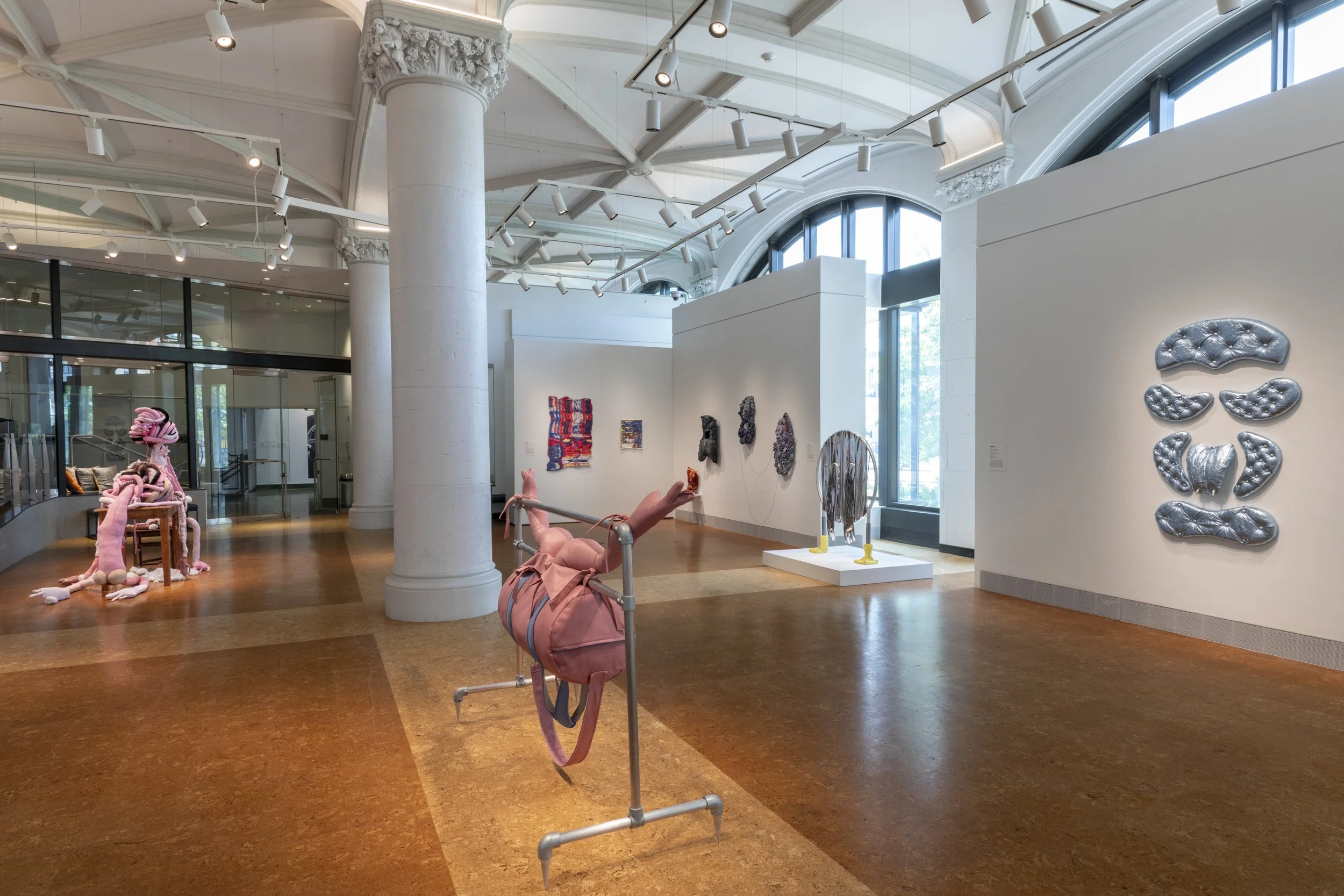 Installation views: "STUFFED", June 15-September 15, 2023, Boston University Art Galleries, Boston, MA. All artwork © the artists. Photography by Mel Taing.