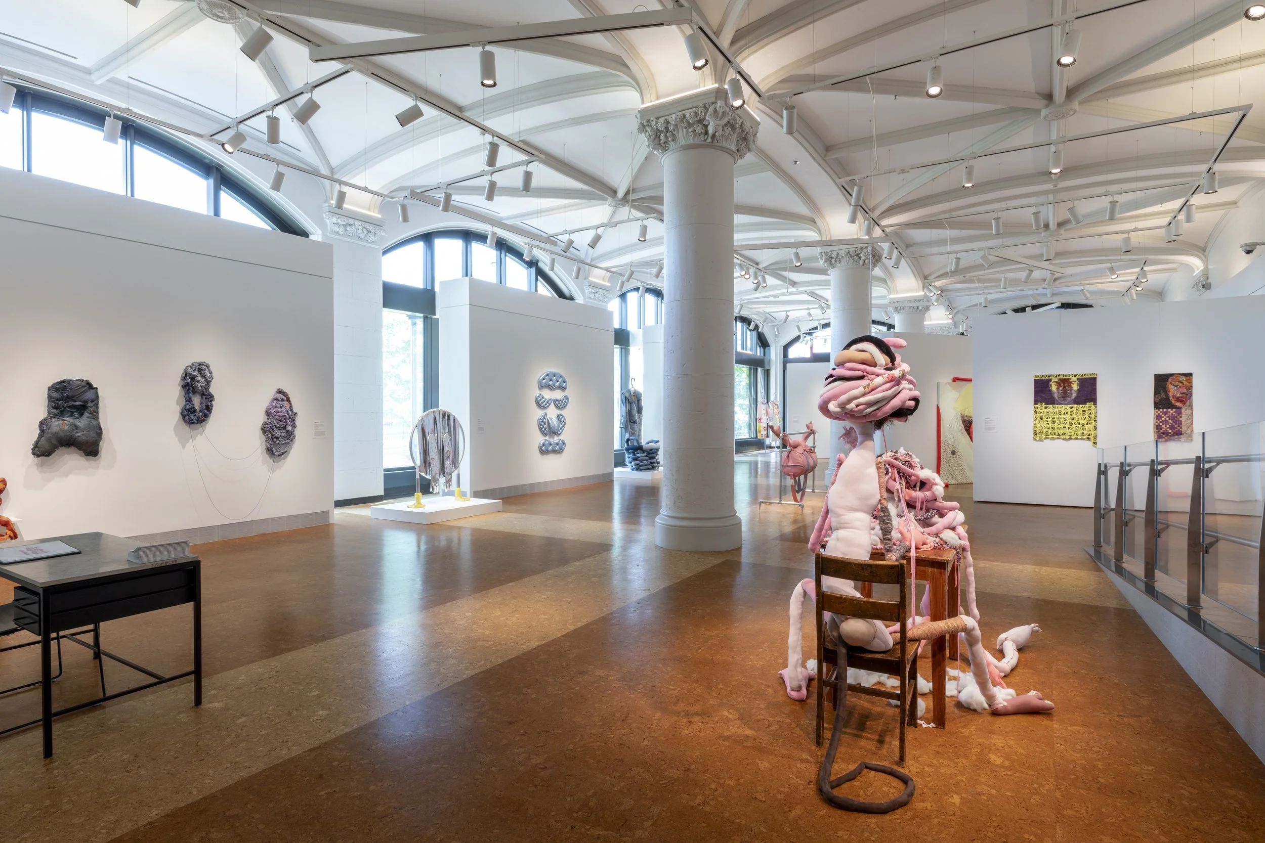 Installation views: "STUFFED", June 15-September 15, 2023, Boston University Art Galleries, Boston, MA. All artwork © the artists. Photography by Mel Taing.