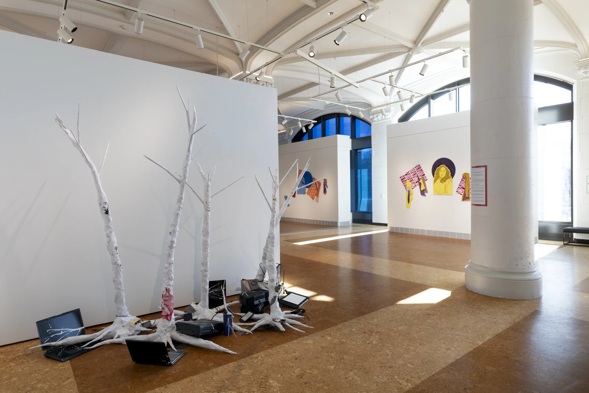 Installation views: "Painting&," January 18-March 8, 2024, Boston University Art Galleries, Boston, MA. All artwork © the artists. Photography by Mel Taing.