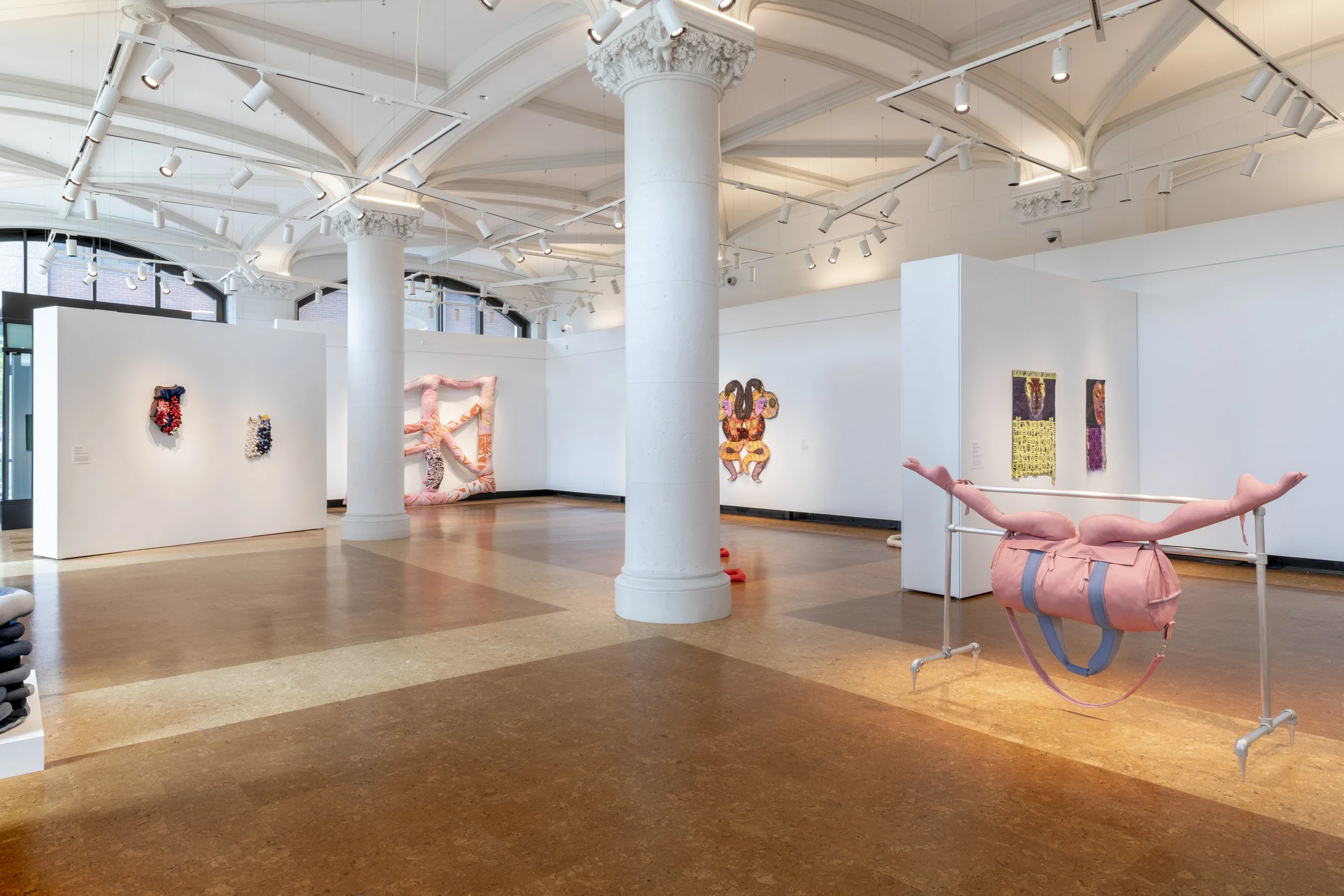 Installation views: "STUFFED", June 15-September 15, 2023, Boston University Art Galleries, Boston, MA. All artwork © the artists. Photography by Mel Taing.