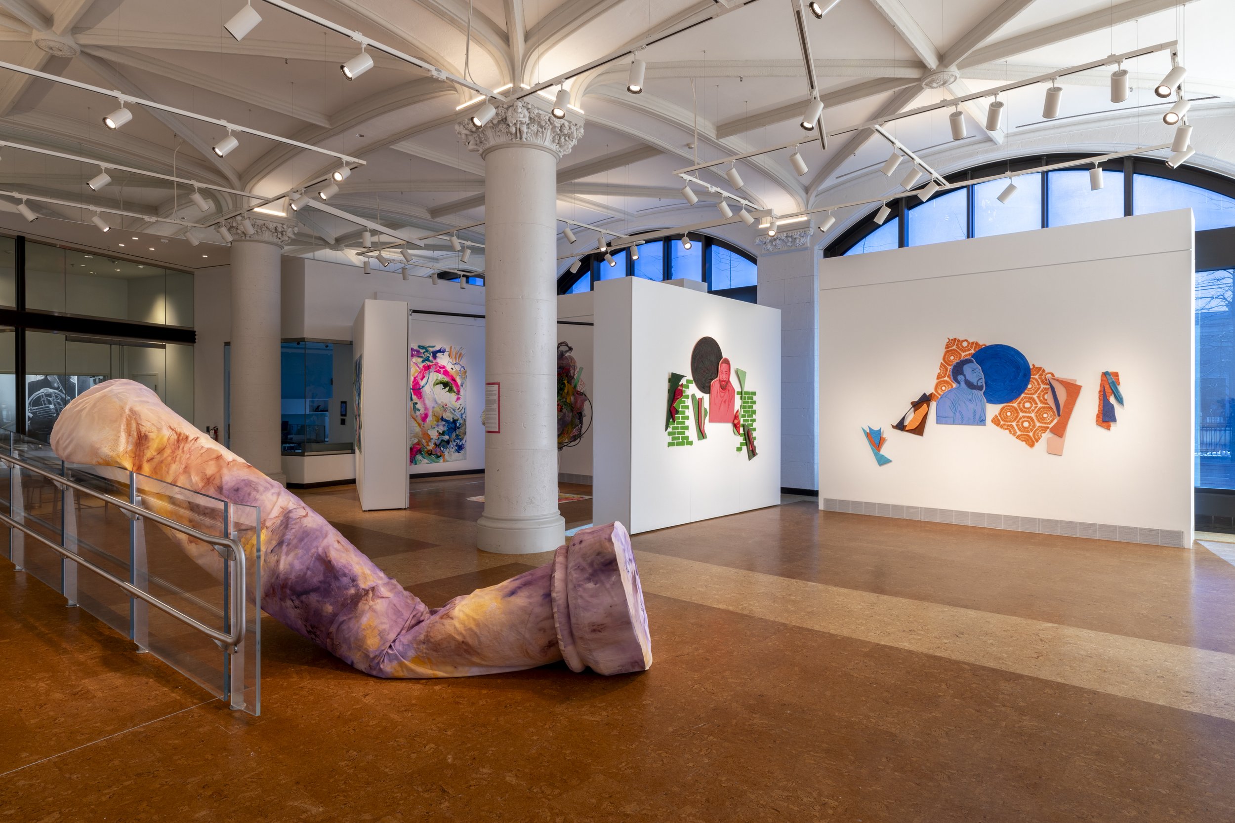 Installation views: "Painting&," January 18-March 8, 2024, Boston University Art Galleries, Boston, MA. All artwork © the artists. Photography by Mel Taing.