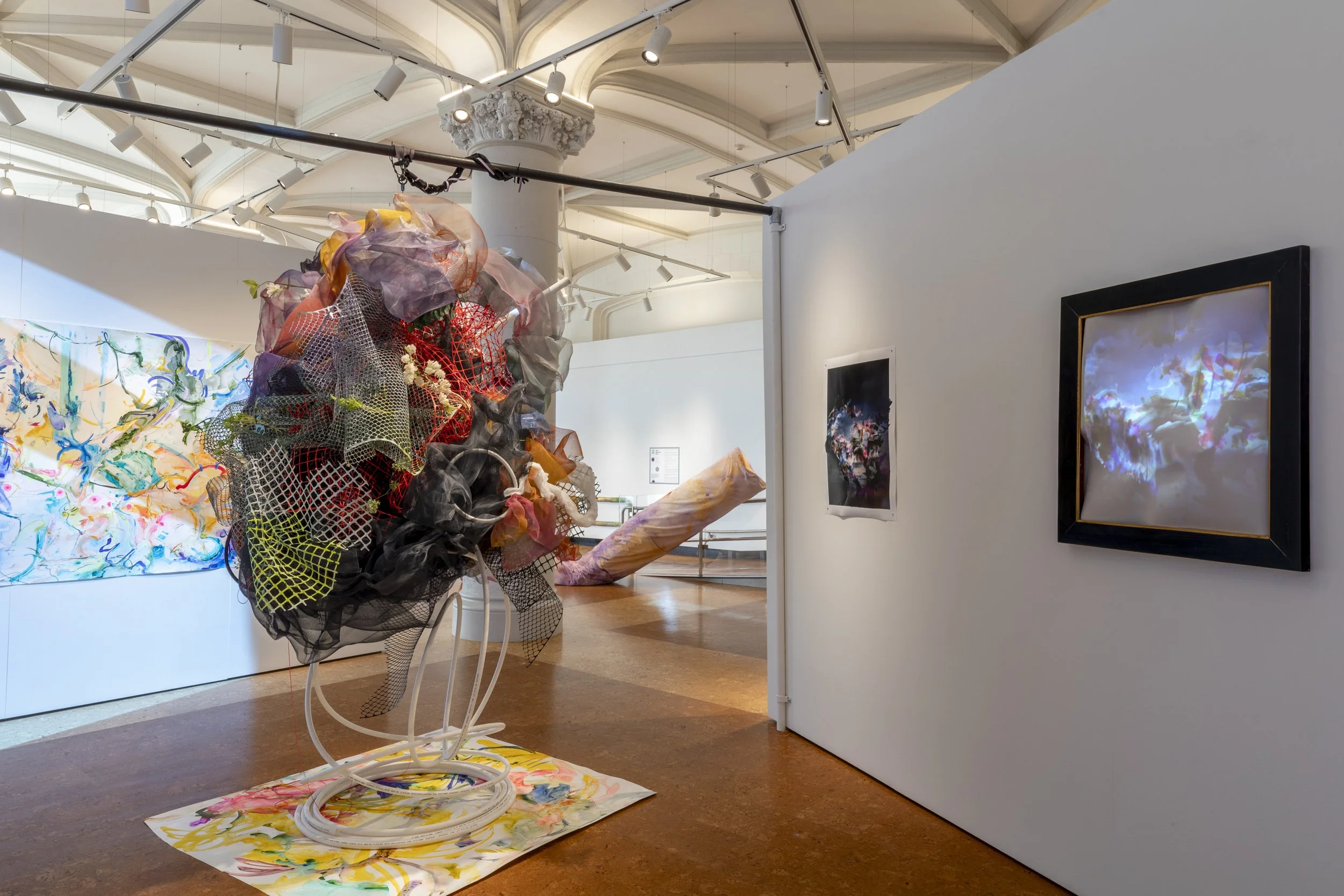 Installation views: "Painting&," January 18-March 8, 2024, Boston University Art Galleries, Boston, MA. All artwork © the artists. Photography by Mel Taing.