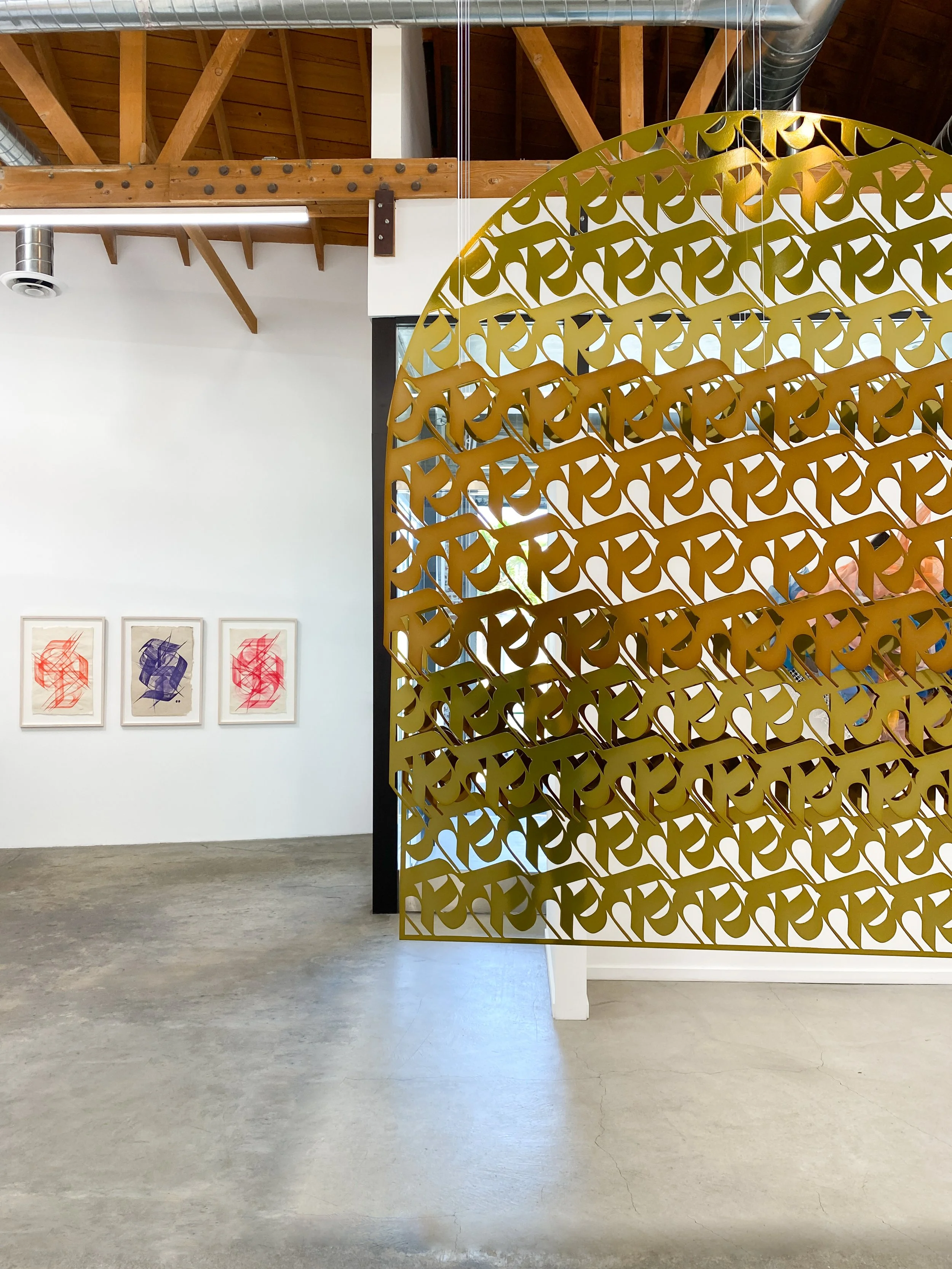 Installation views: "Rehearsal | Cicely Carew & Sneha Shrestha, a.k.a. IMAGINE," November 2-December 21, 2024, Abigail Ogilvy Gallery, Los Angeles, CA. All artwork © the artists. Photography by Abigail Ogilvy Gallery.