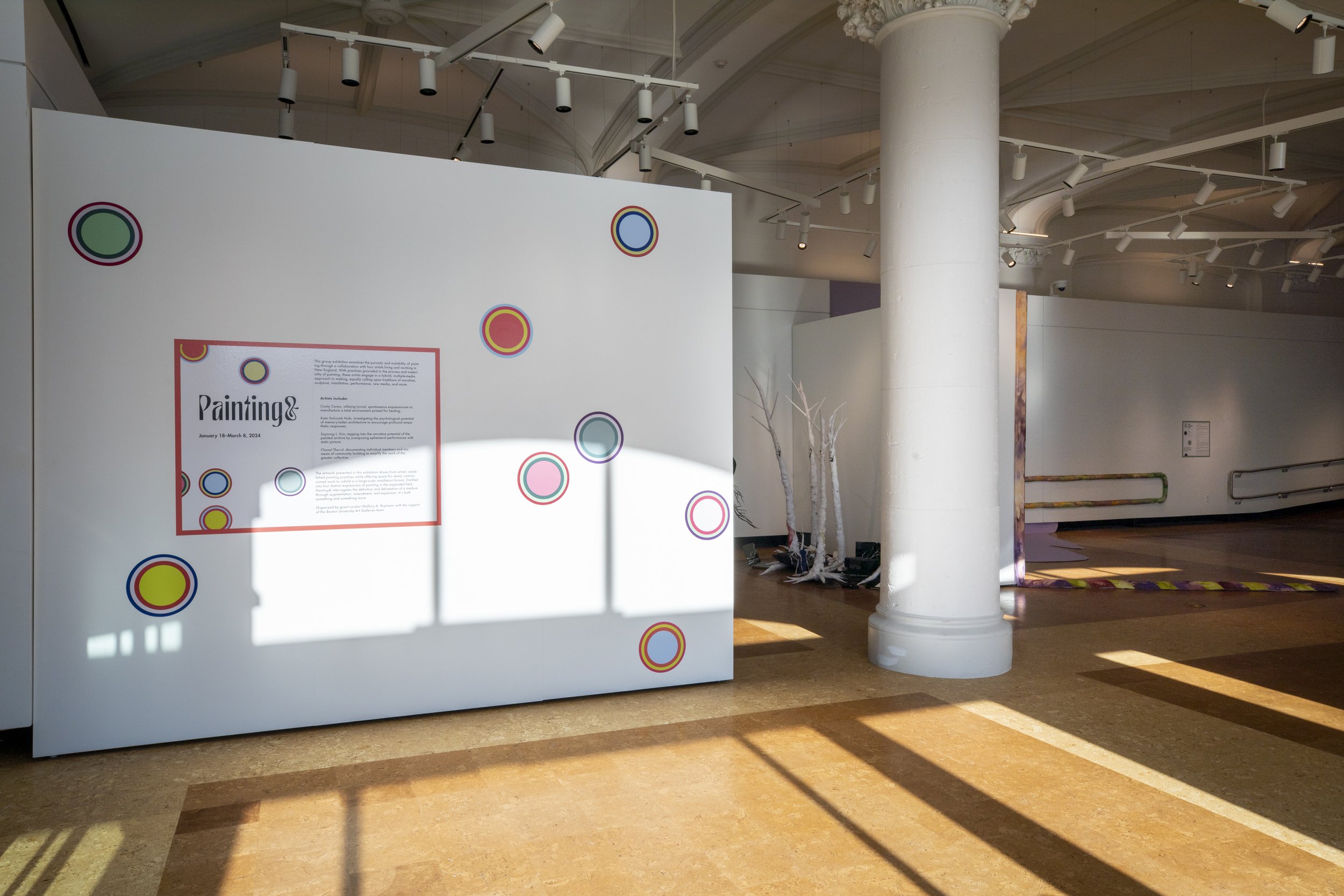 Installation views: "Painting&," January 18-March 8, 2024, Boston University Art Galleries, Boston, MA. All artwork © the artists. Photography by Mel Taing.