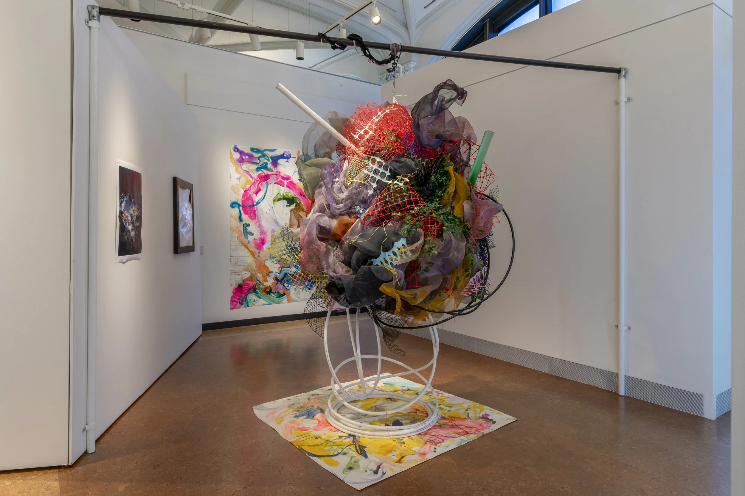 Installation views: "Painting&," January 18-March 8, 2024, Boston University Art Galleries, Boston, MA. All artwork © the artists. Photography by Mel Taing.