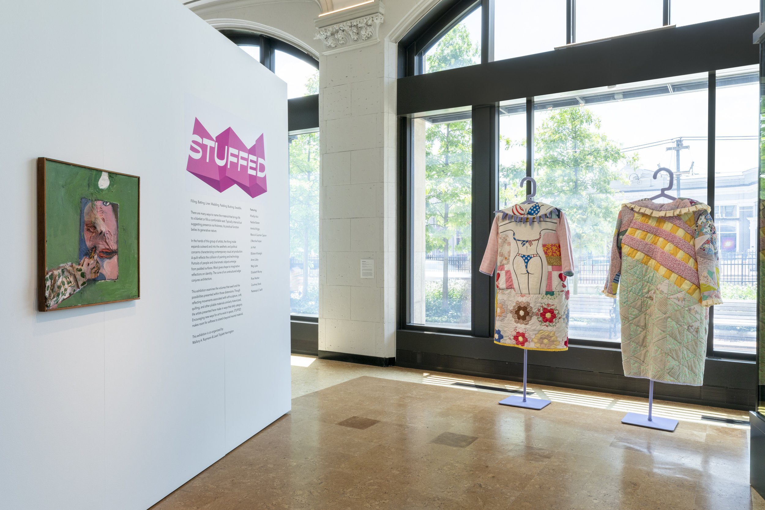 Installation views: "STUFFED", June 15-September 15, 2023, Boston University Art Galleries, Boston, MA. All artwork © the artists. Photography by Mel Taing.