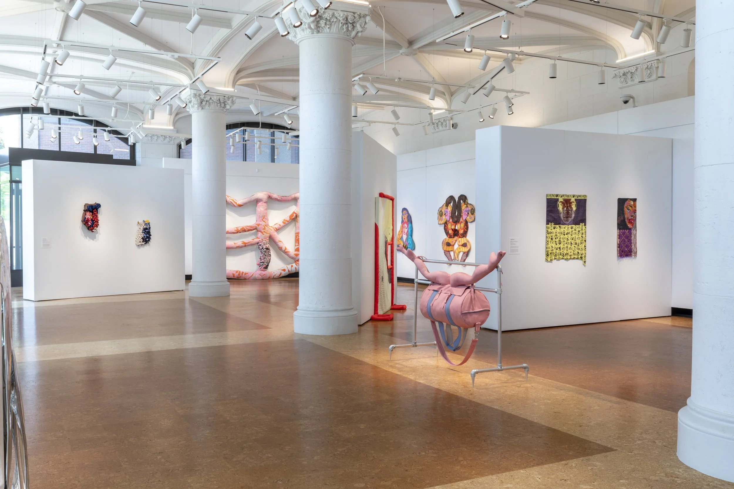 Installation views: "STUFFED", June 15-September 15, 2023, Boston University Art Galleries, Boston, MA. All artwork © the artists. Photography by Mel Taing.