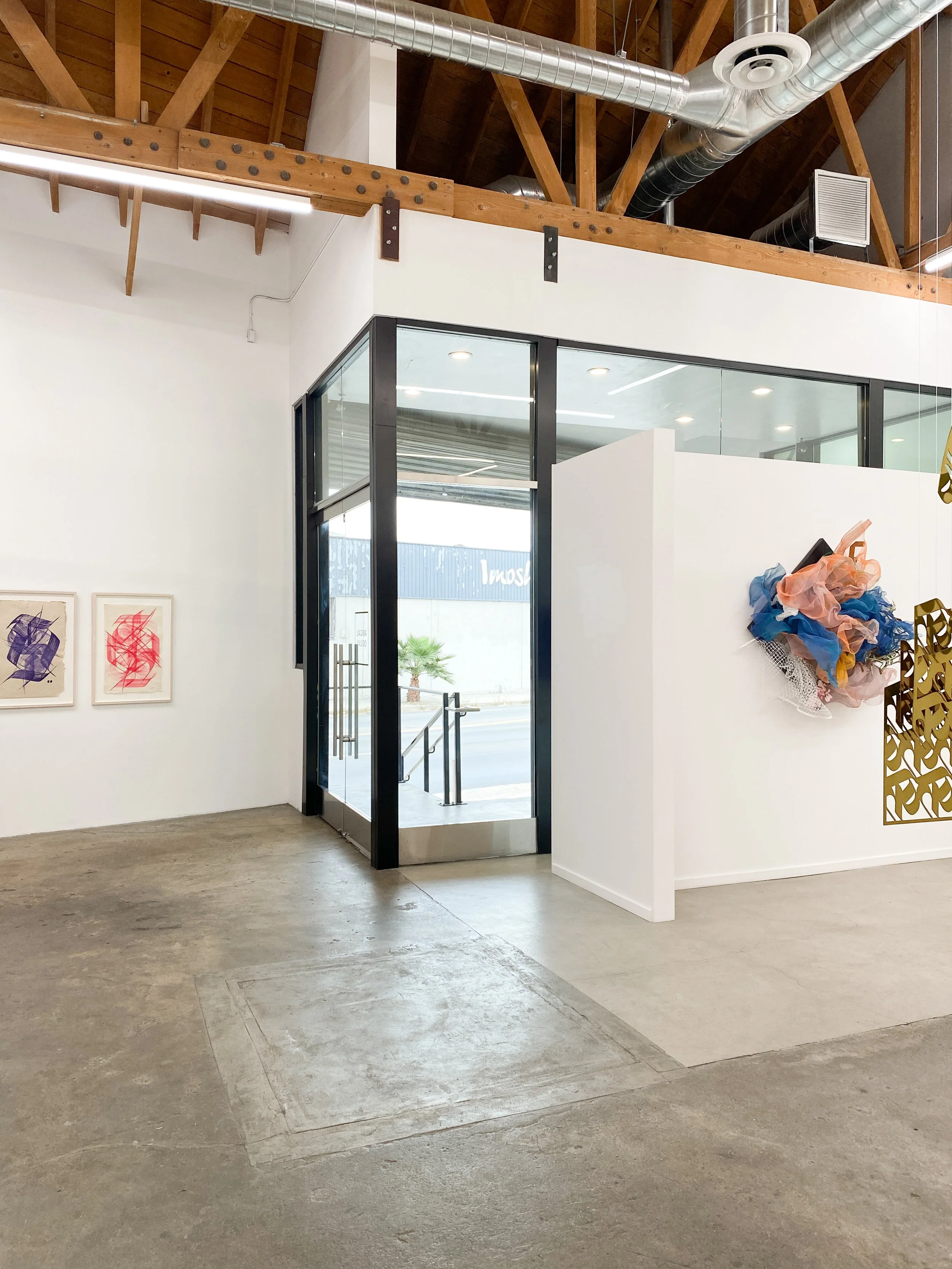 Installation views: "Rehearsal | Cicely Carew & Sneha Shrestha, a.k.a. IMAGINE," November 2-December 21, 2024, Abigail Ogilvy Gallery, Los Angeles, CA. All artwork © the artists. Photography by Abigail Ogilvy Gallery.