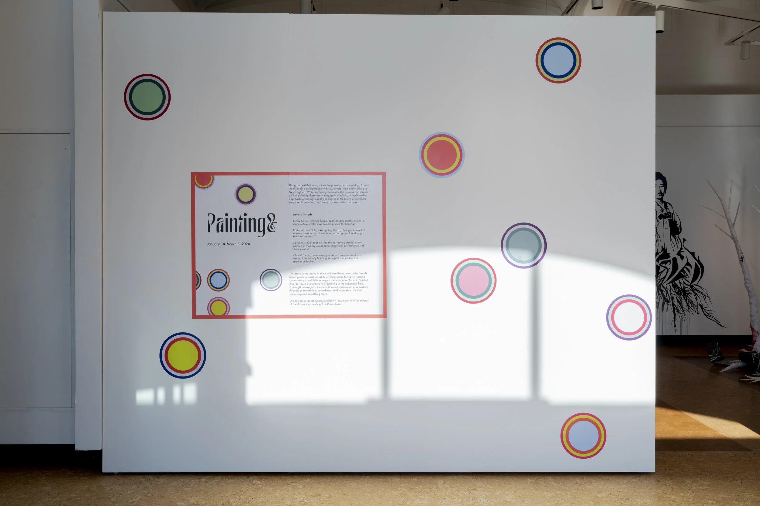 Installation views: "Painting&," January 18-March 8, 2024, Boston University Art Galleries, Boston, MA. All artwork © the artists. Photography by Mel Taing.