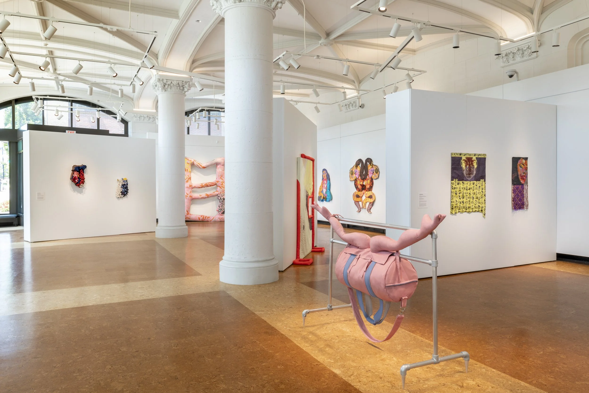 Installation views: "STUFFED", June 15-September 15, 2023, Boston University Art Galleries, Boston, MA. All artwork © the artists. Photography by Mel Taing.
