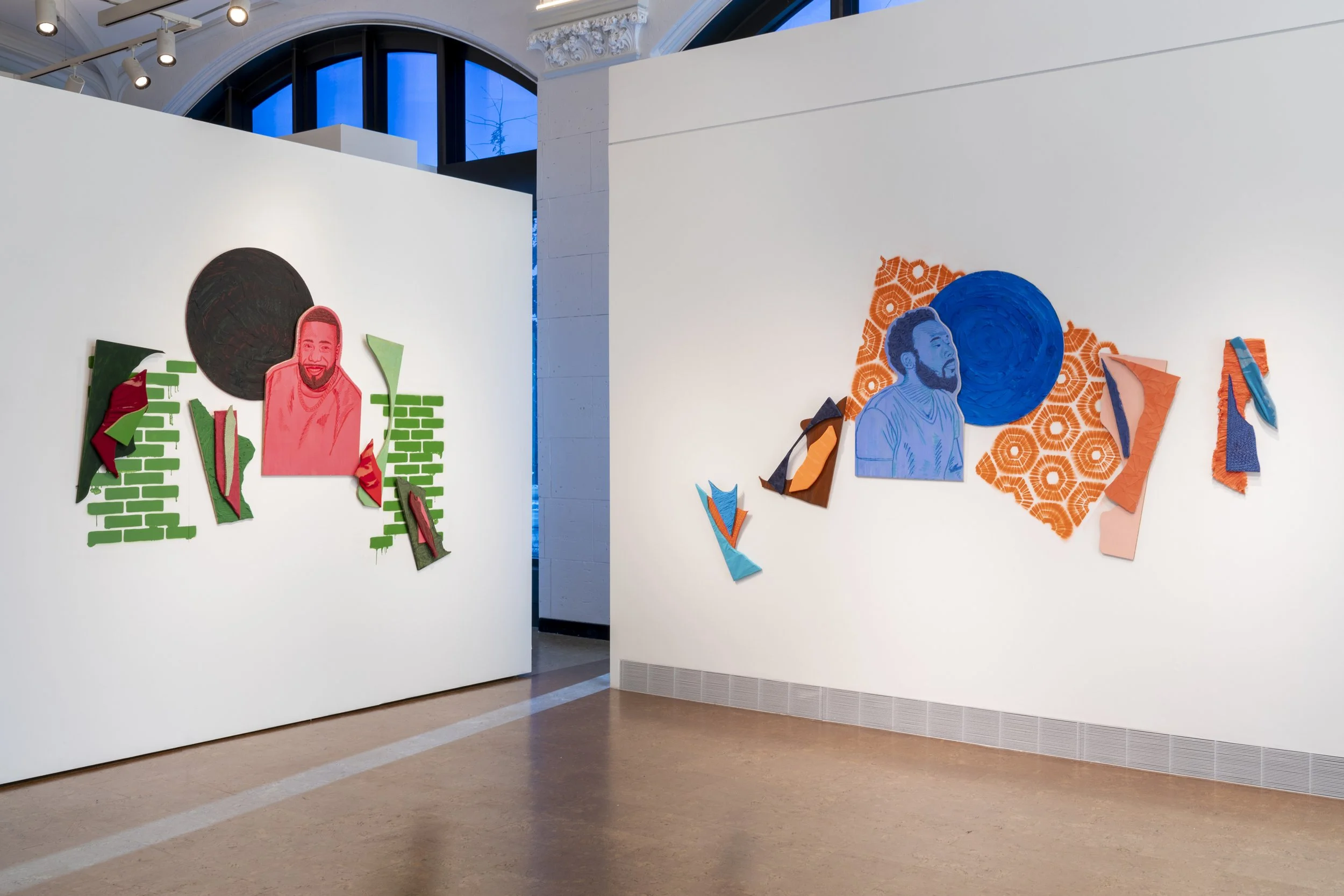 Installation views: "Painting&," January 18-March 8, 2024, Boston University Art Galleries, Boston, MA. All artwork © the artists. Photography by Mel Taing.