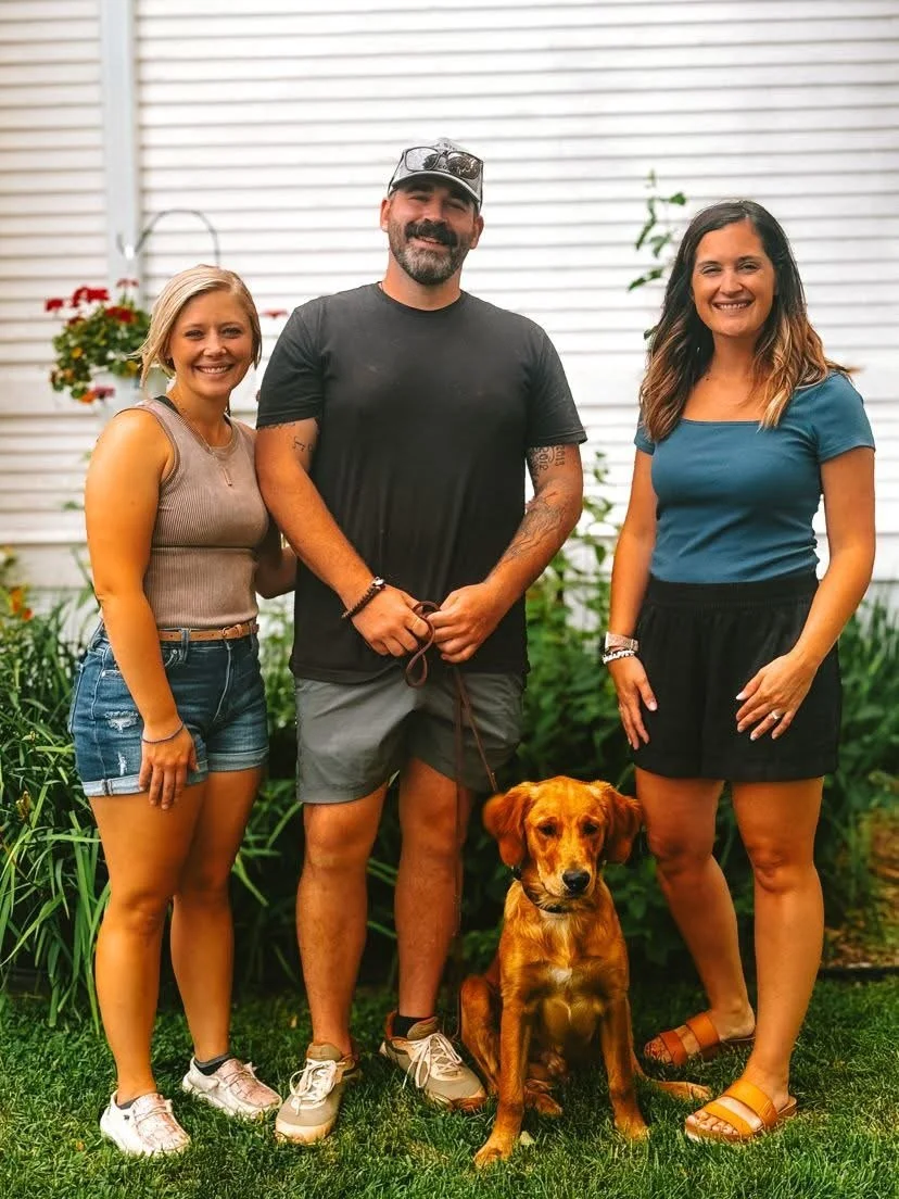 Founders, Michelle and Danny, with Kevins new handler, Jamie with Jamie Leech Counseling