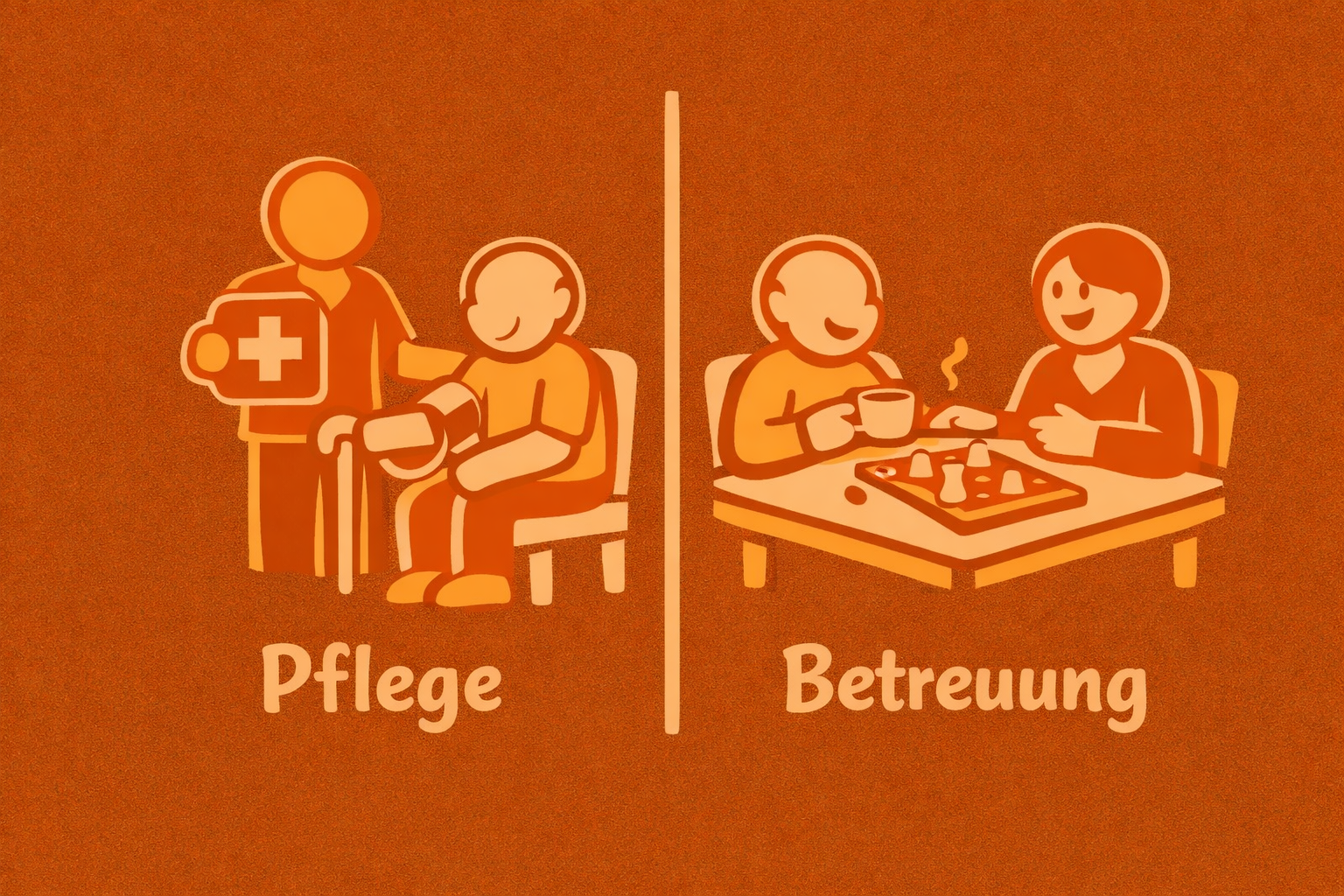 📍 Unterschied zwischen Pflege und Betreuung: Was ist was?