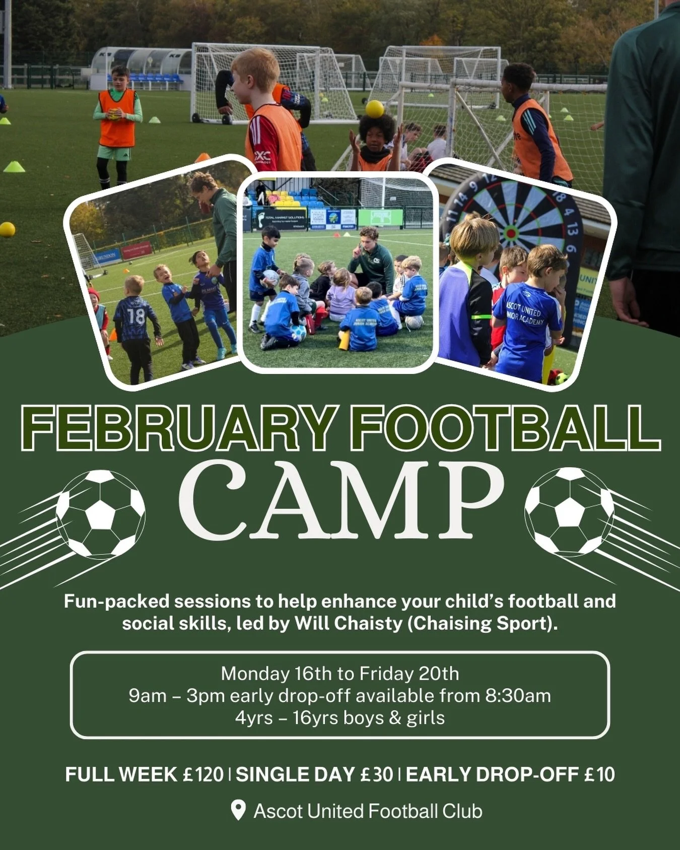 Last chance to save your spot!🚨💚

Our February camp is kicking off on Monday...there are a few slots remaining so make sure to sign up now to get involved!