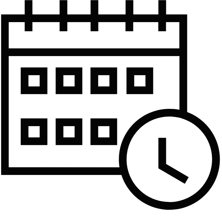 Geometric drawing of an outline square with sections divided by vertical, horizontal, and circle lines.