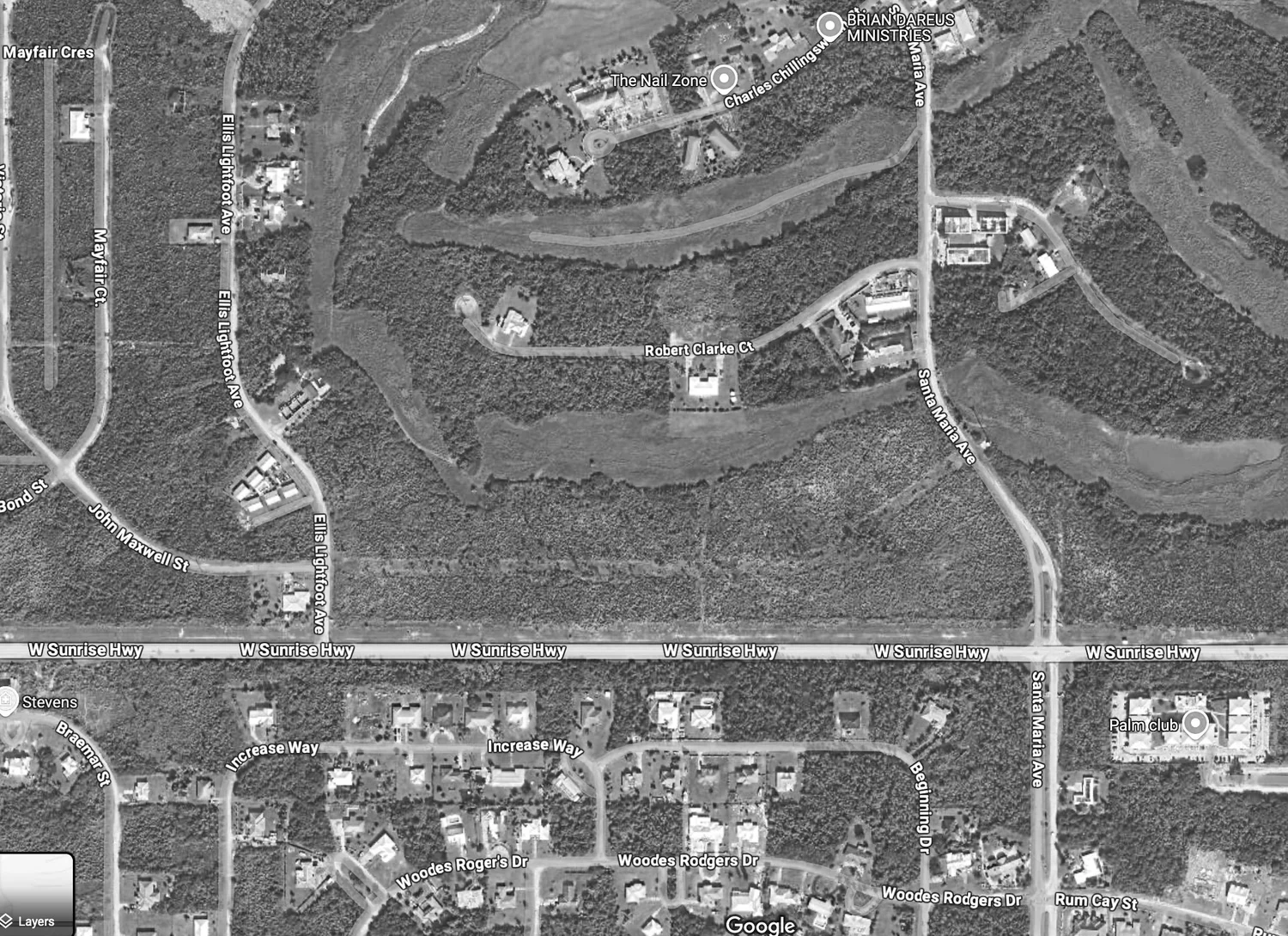 Diagram of the combined 11-acre development site