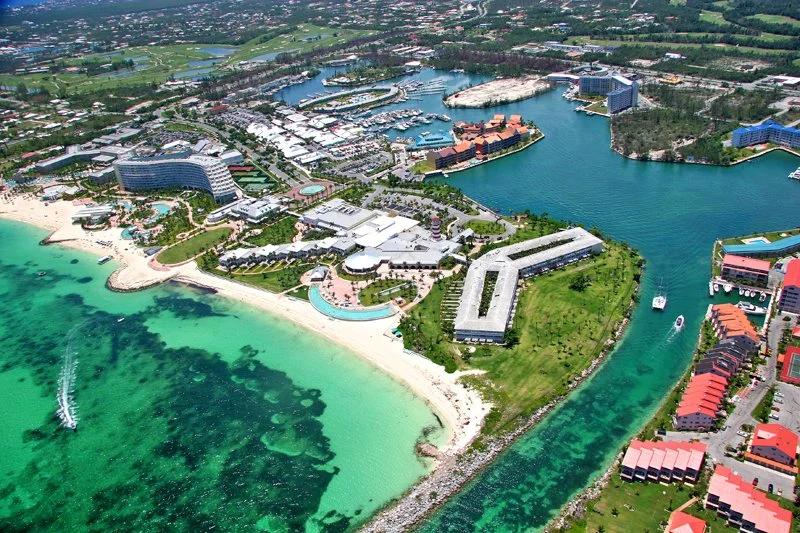 Aerial view of Freeport and Lucaya, Grand Bahama