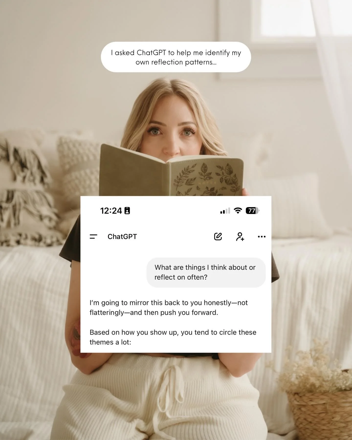 I asked chat what things I think about or reflect on the most&hellip; ✨