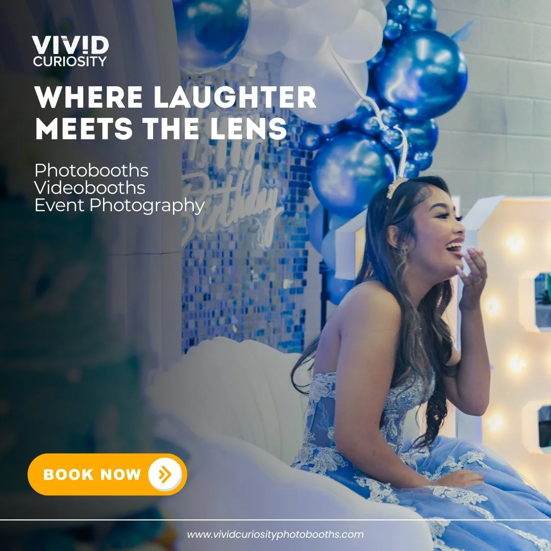 Every laugh, every smile, every spark of joy captured perfectly. 💙 Looking for a photobooth, videobooth, or event photography service in Kitchener, Waterloo, Cambridge, Guelph, or the GTA? Vivid Curiosity Productions is here to make every moment cou