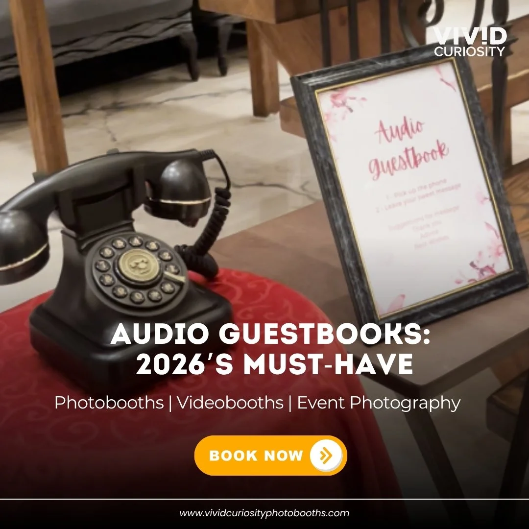 This is one of those add-ons guests don&rsquo;t expect, but end up loving the most. ☎️✨

Audio Guest Books bring a whole new layer of fun and emotion to events. Guests pick up the phone, hear a familiar tone, and leave messages that are heartfelt, hi