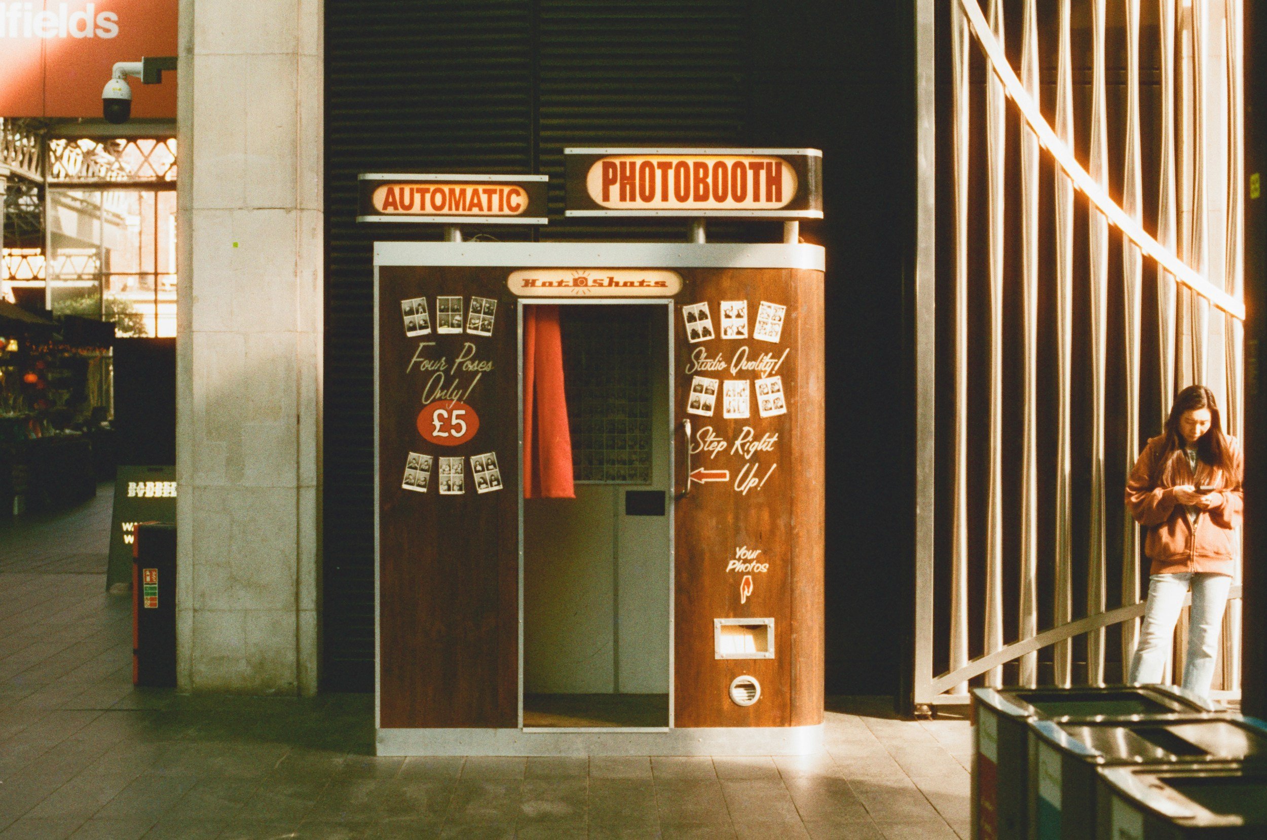 A vintage photobooth.