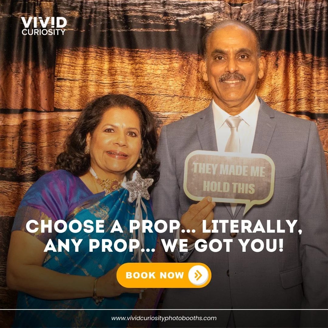 He said he didn't want to hold a prop. 😂📸 And yet, here we are.

That's the thing about a great photobooth setup. Nobody walks away empty-handed, and nobody stays serious for long. One look at the prop table and suddenly everyone's got a wand, a si