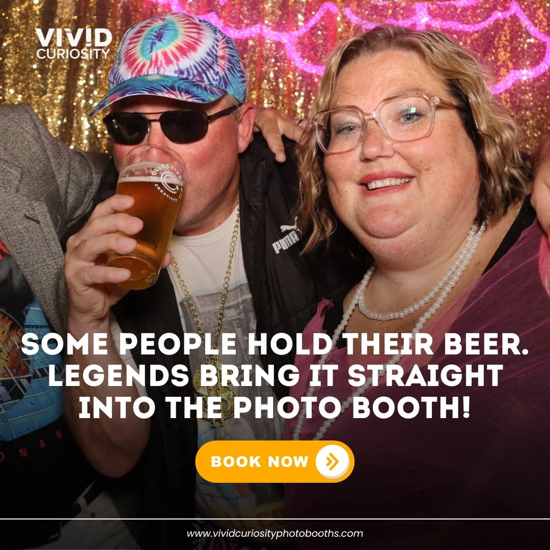No props needed when you've already got the vibe. 🍺📸

This is exactly the kind of energy that makes a photobooth worth having at your event.

Nobody told him to bring the beer into the booth. Nobody told her to lean in with that smile. It just happ
